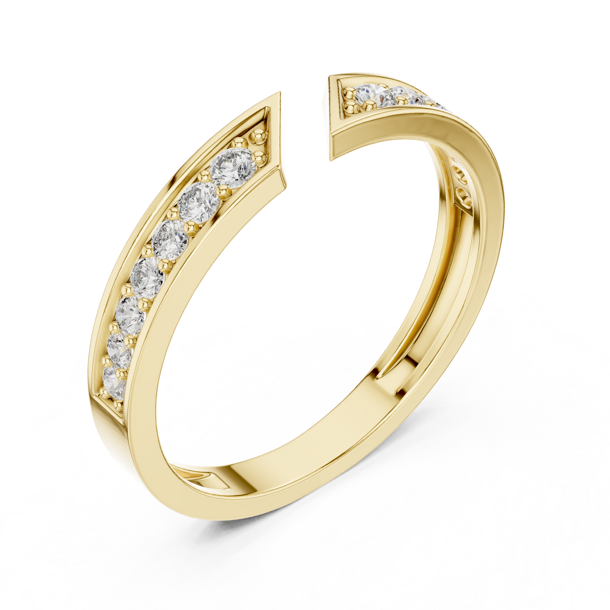 Open Gap Lab Grown Diamond Half Eternity Anniversary Band