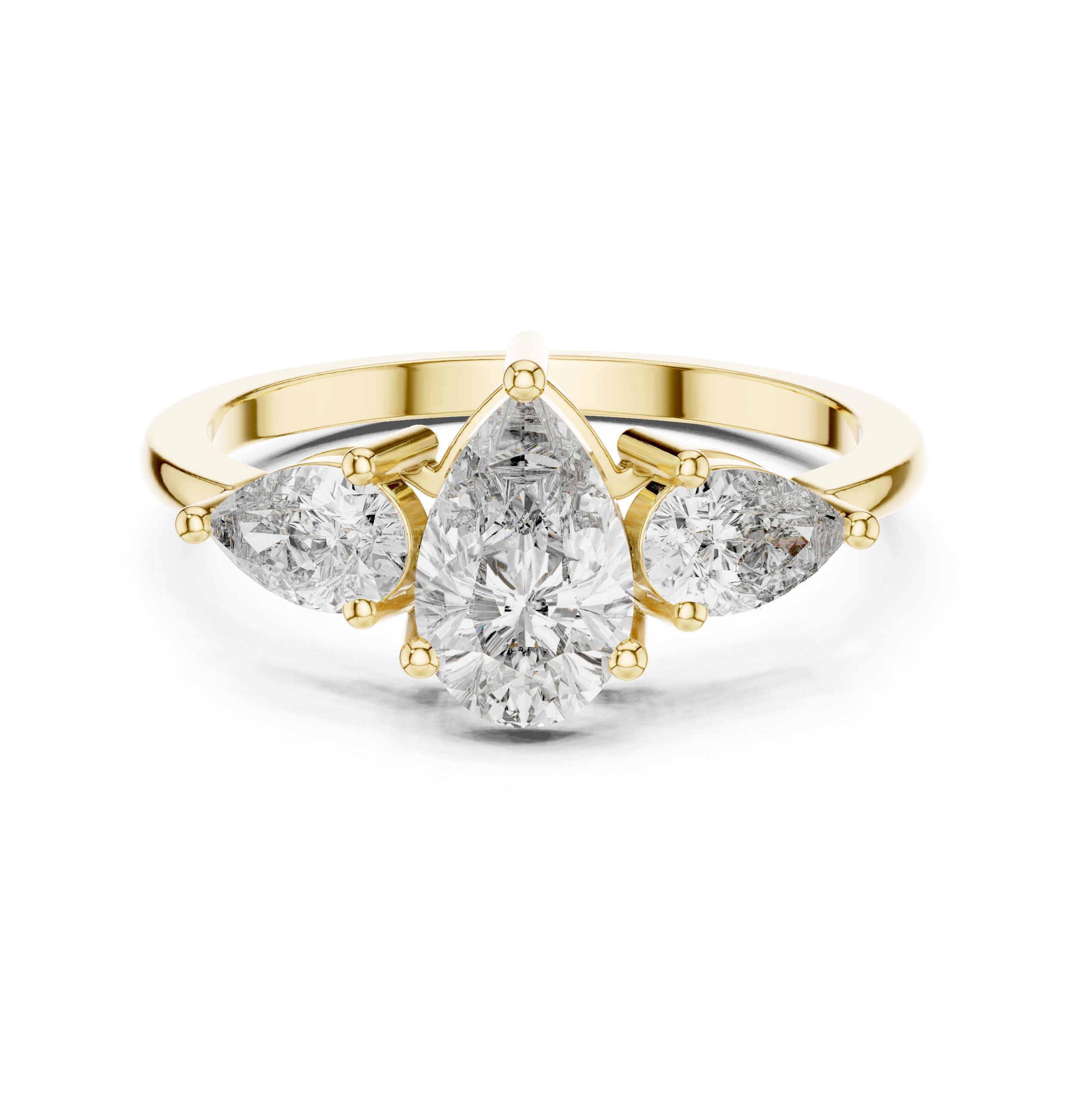 Trilogy Pear Shaped Lab Grown Ring