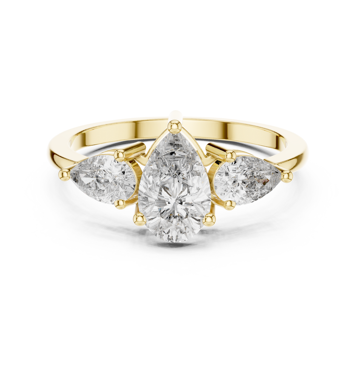 Trilogy Pear Shaped Lab Grown Ring
