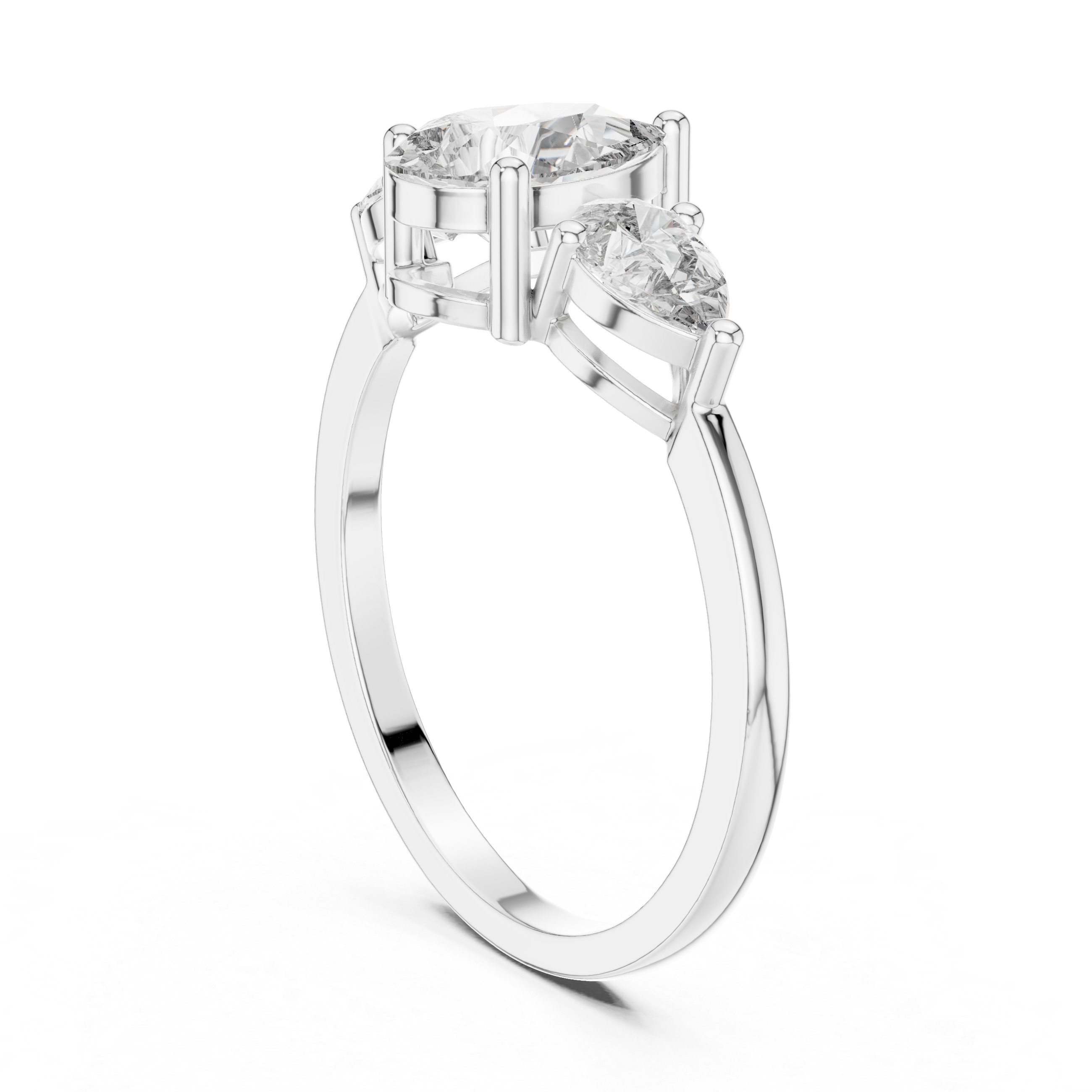 Trilogy Pear Shaped Lab Grown Ring