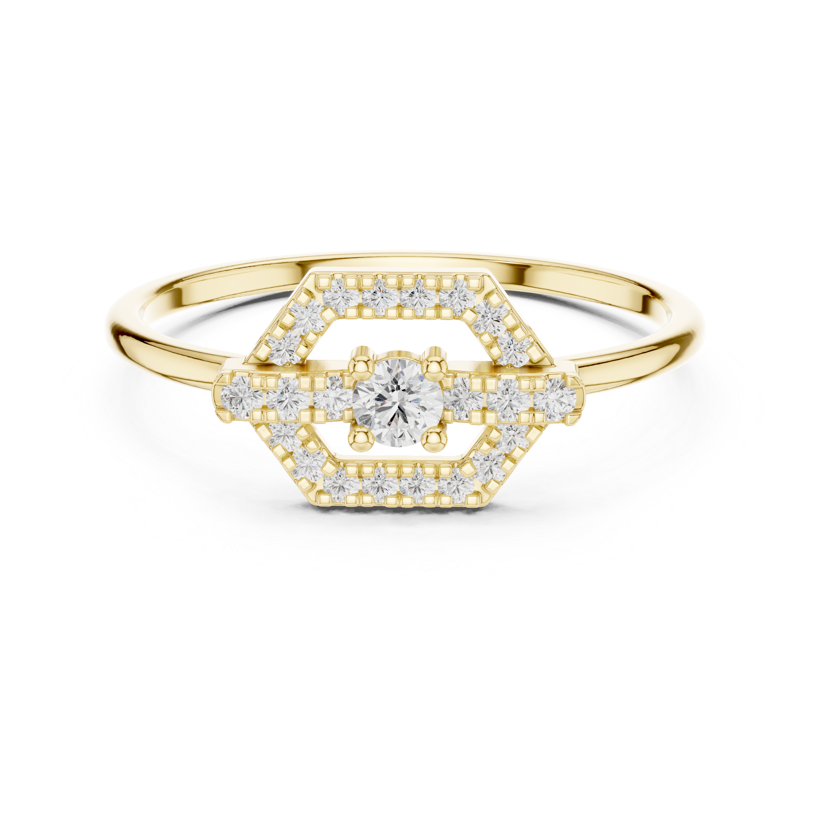 Round Brilliant Diamond Minimalist Promise Ring