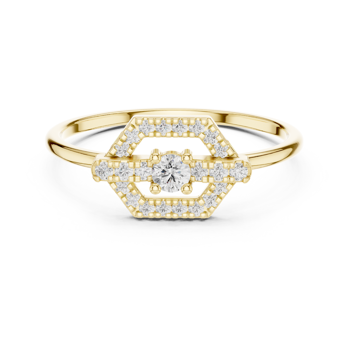 Round Brilliant Diamond Minimalist Promise Ring