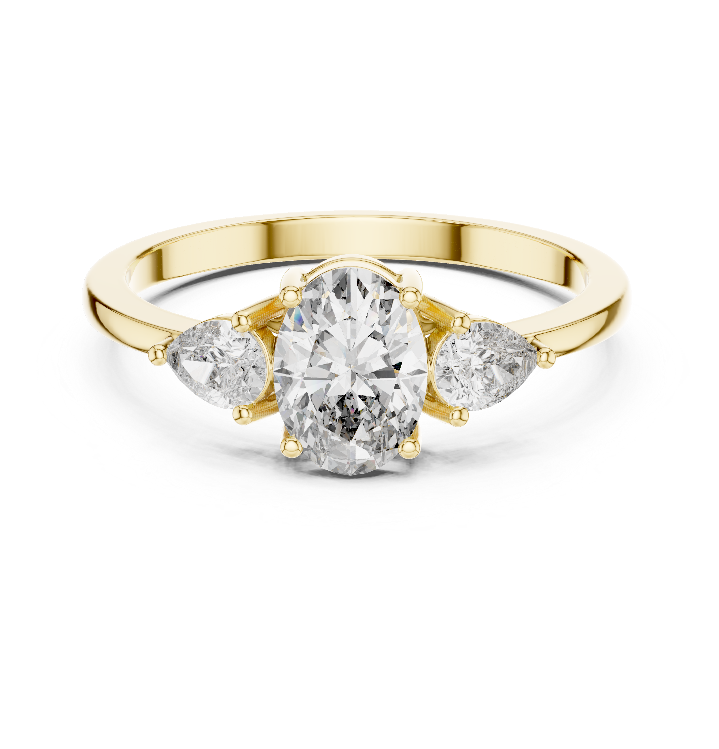 Trilogy Oval Shaped Lab Grown Ring