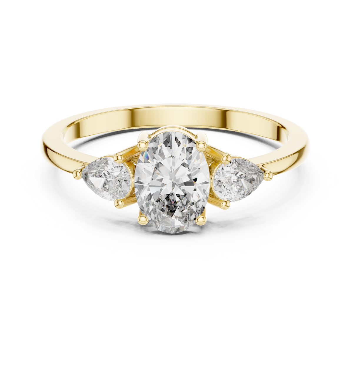 Trilogy Oval Shaped Lab Grown Ring