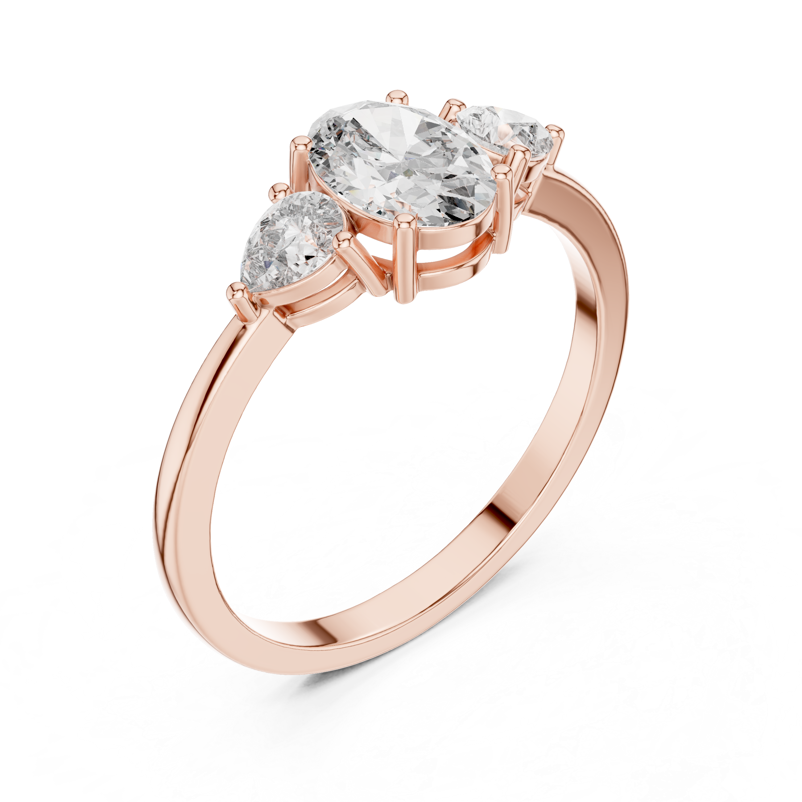 Trilogy Oval Shaped Lab Grown Ring