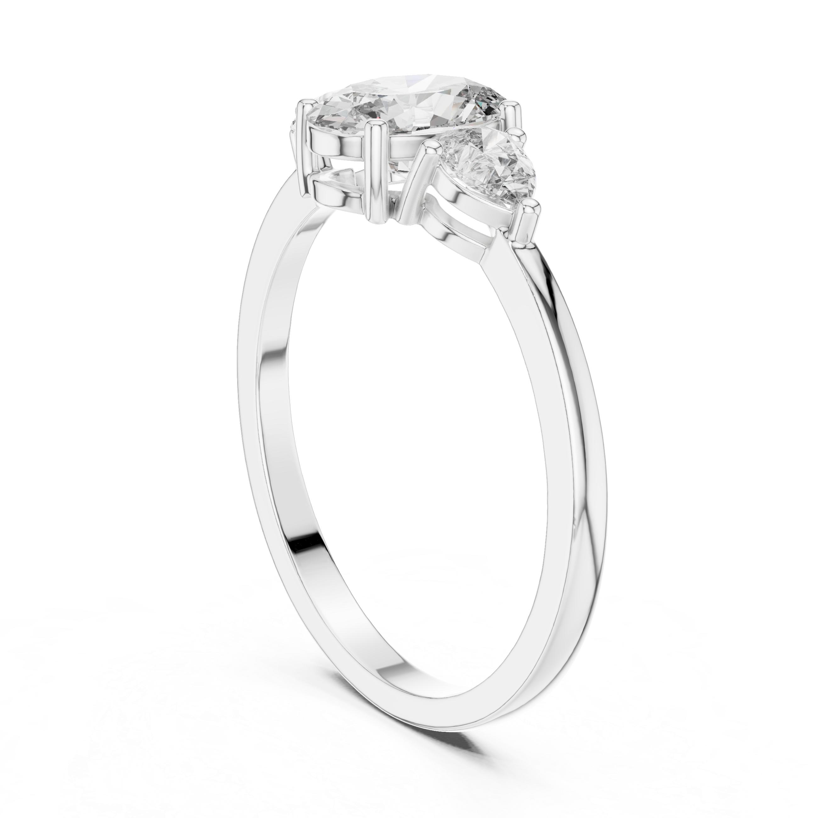 Trilogy Oval Shaped Lab Grown Ring