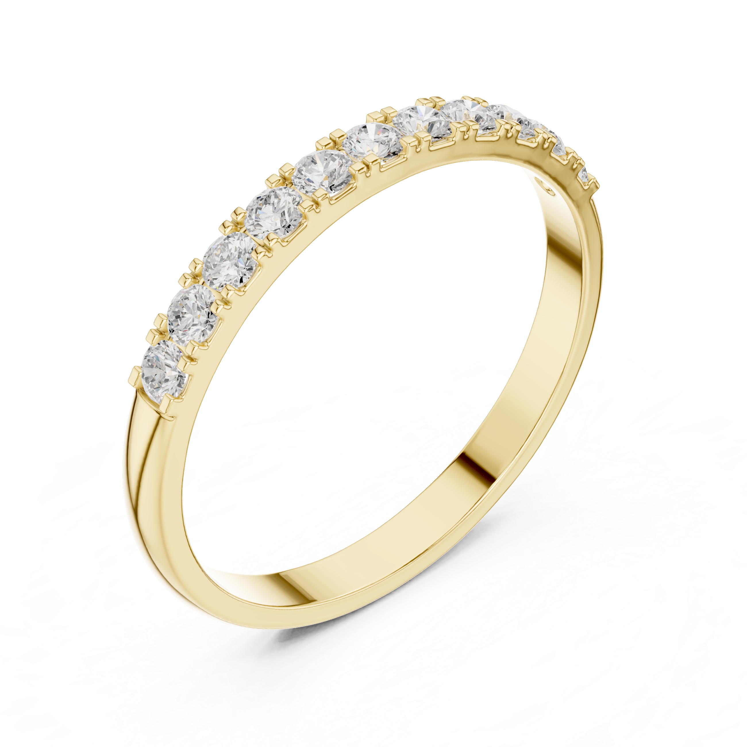Half Eternity Round Brilliant Diamond Wedding Band