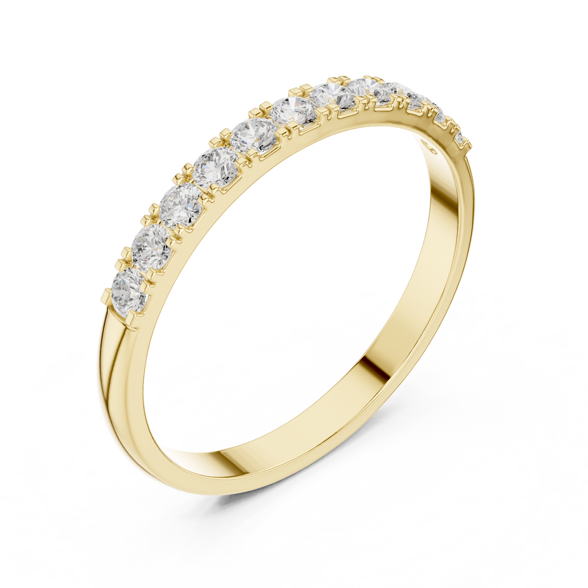 Half Eternity Round Brilliant Diamond Wedding Band