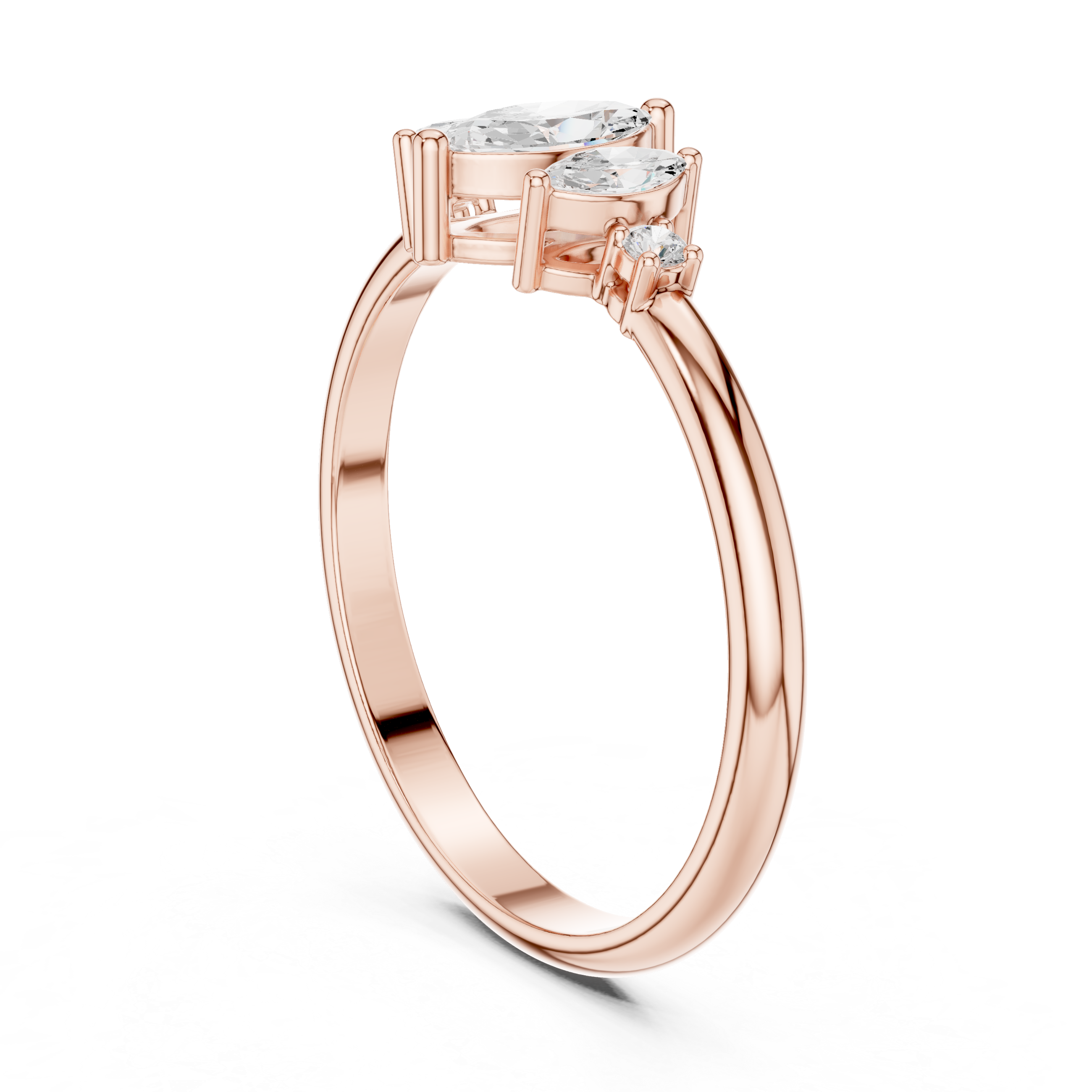 Triple Marquise Diamond Statement Ring