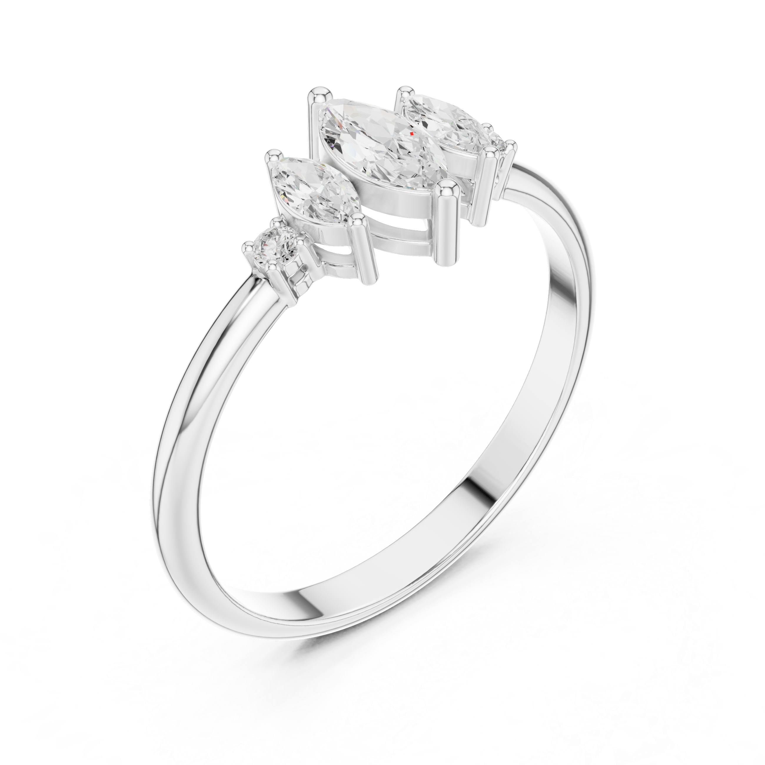 Triple Marquise Diamond Statement Ring