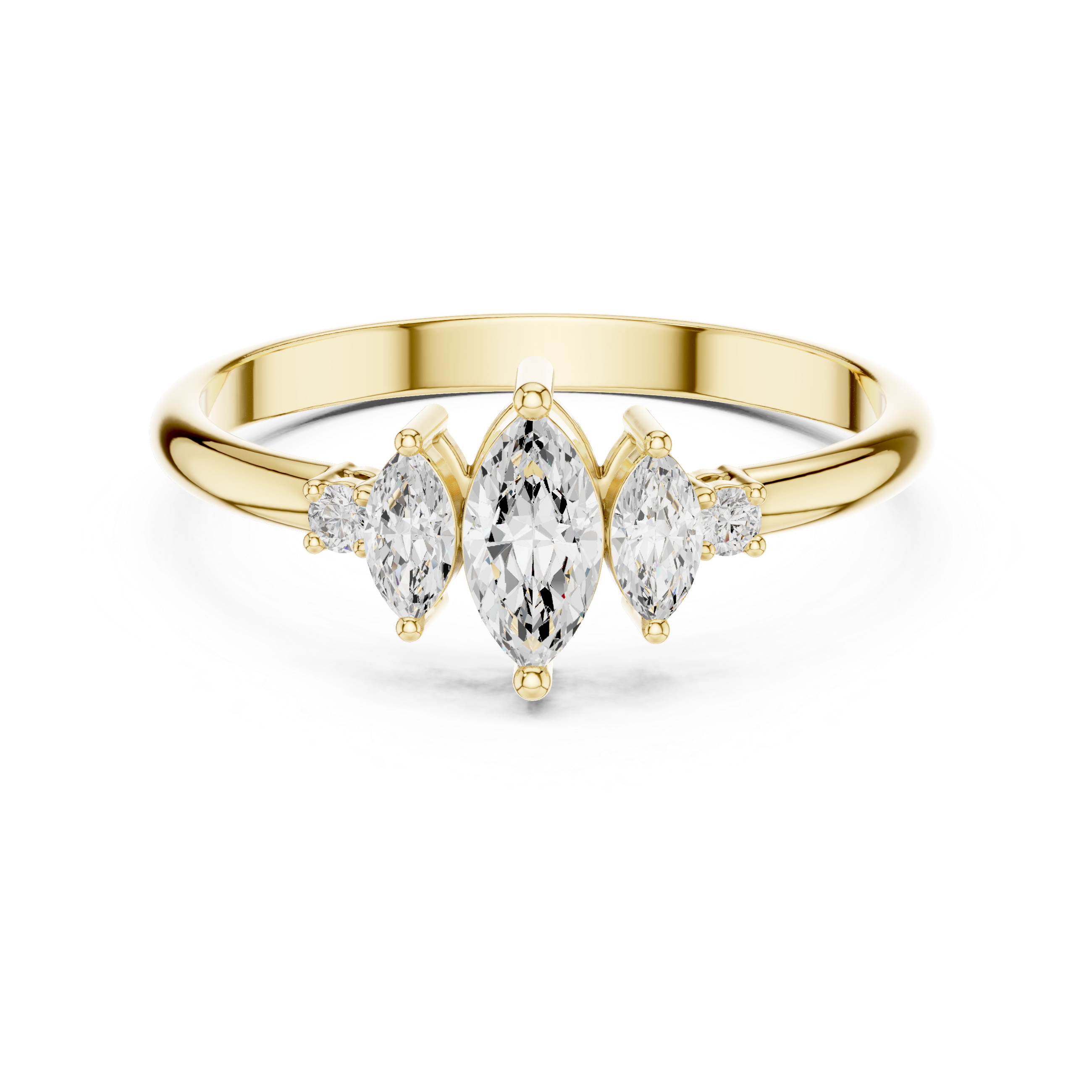 Triple Marquise Diamond Statement Ring