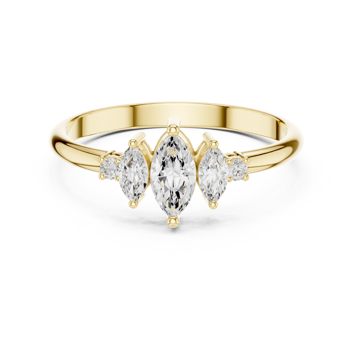 Triple Marquise Diamond Statement Ring