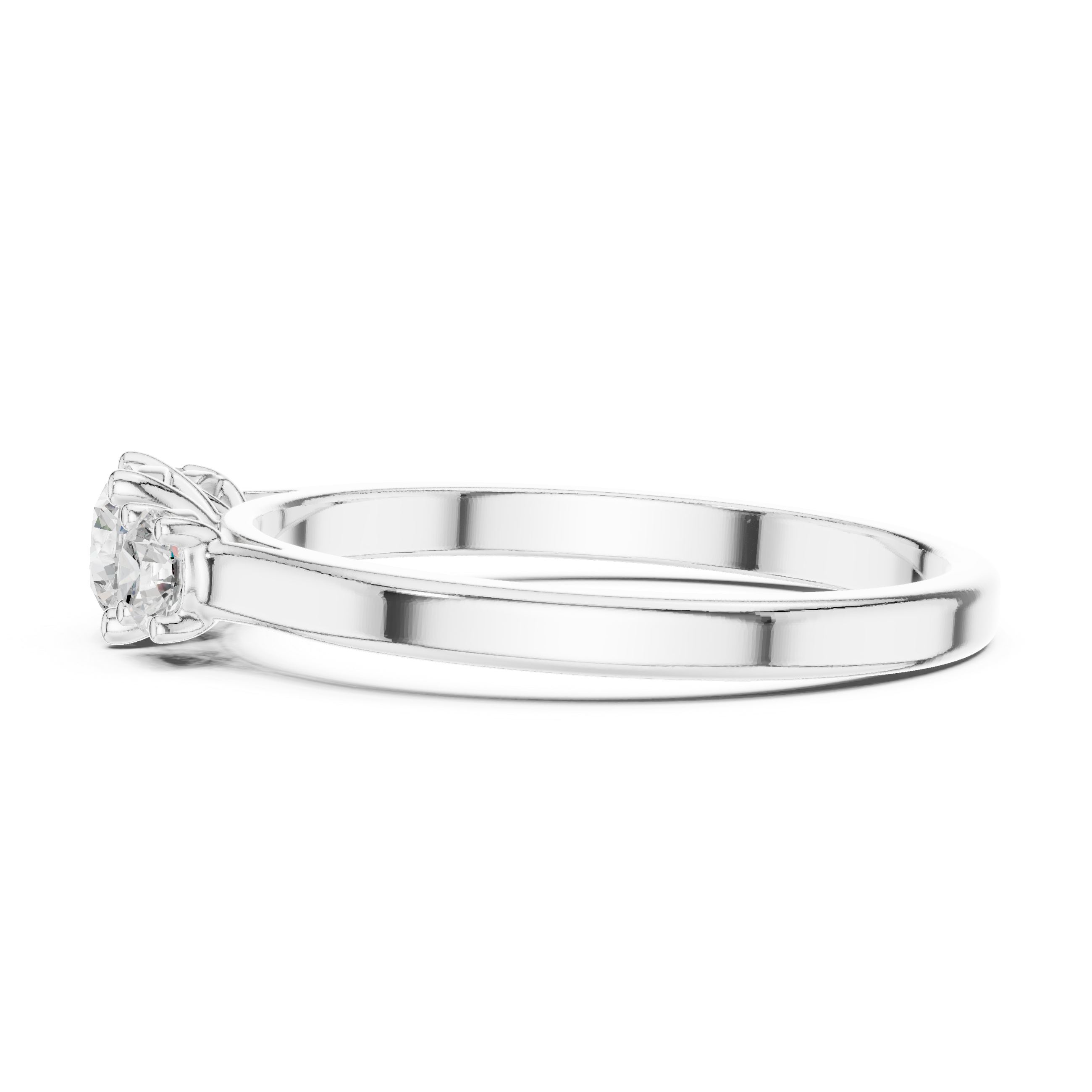 Classic Round Brilliant Three-Stone Ring