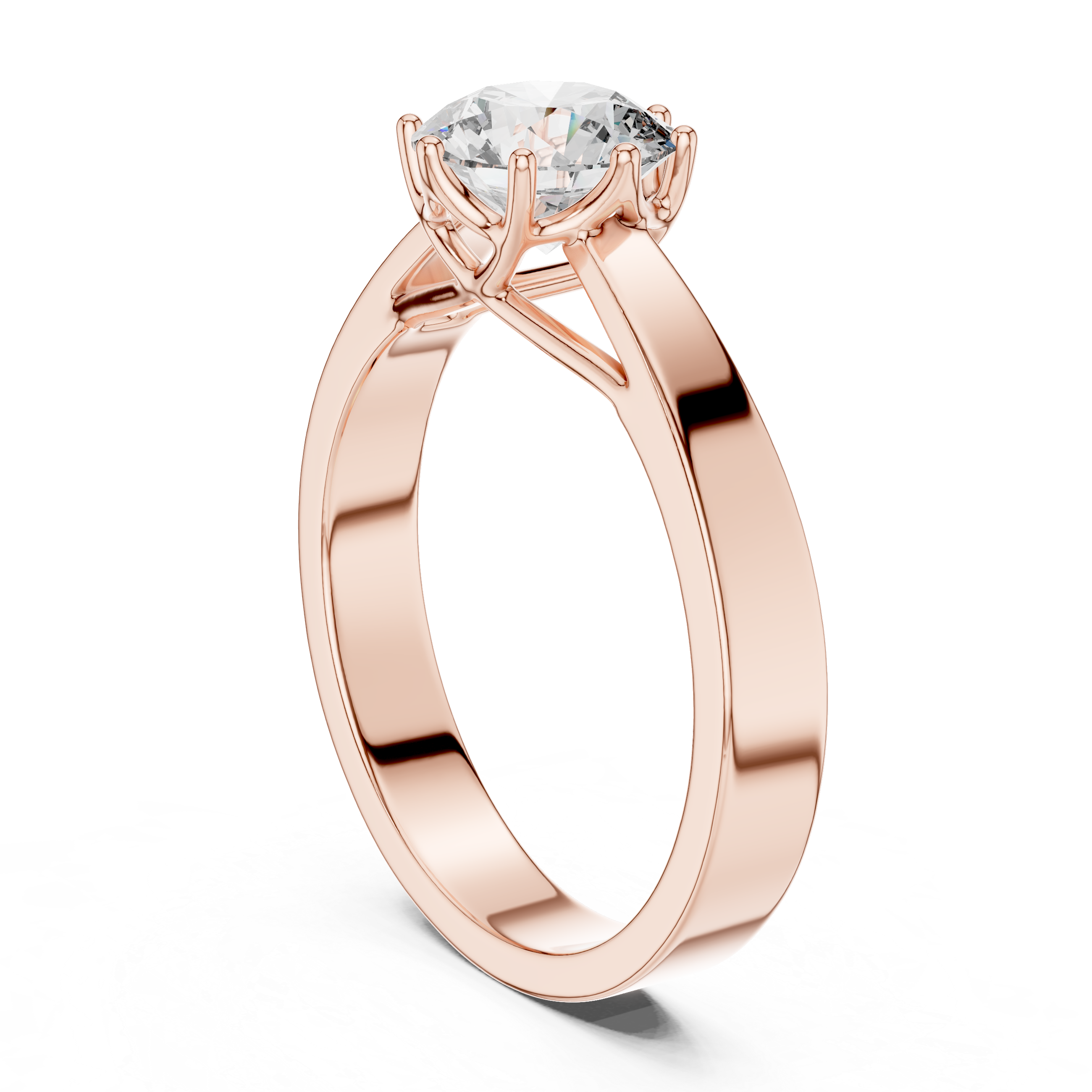 Classic 8 Prong Solitaire Diamond Engagement Ring