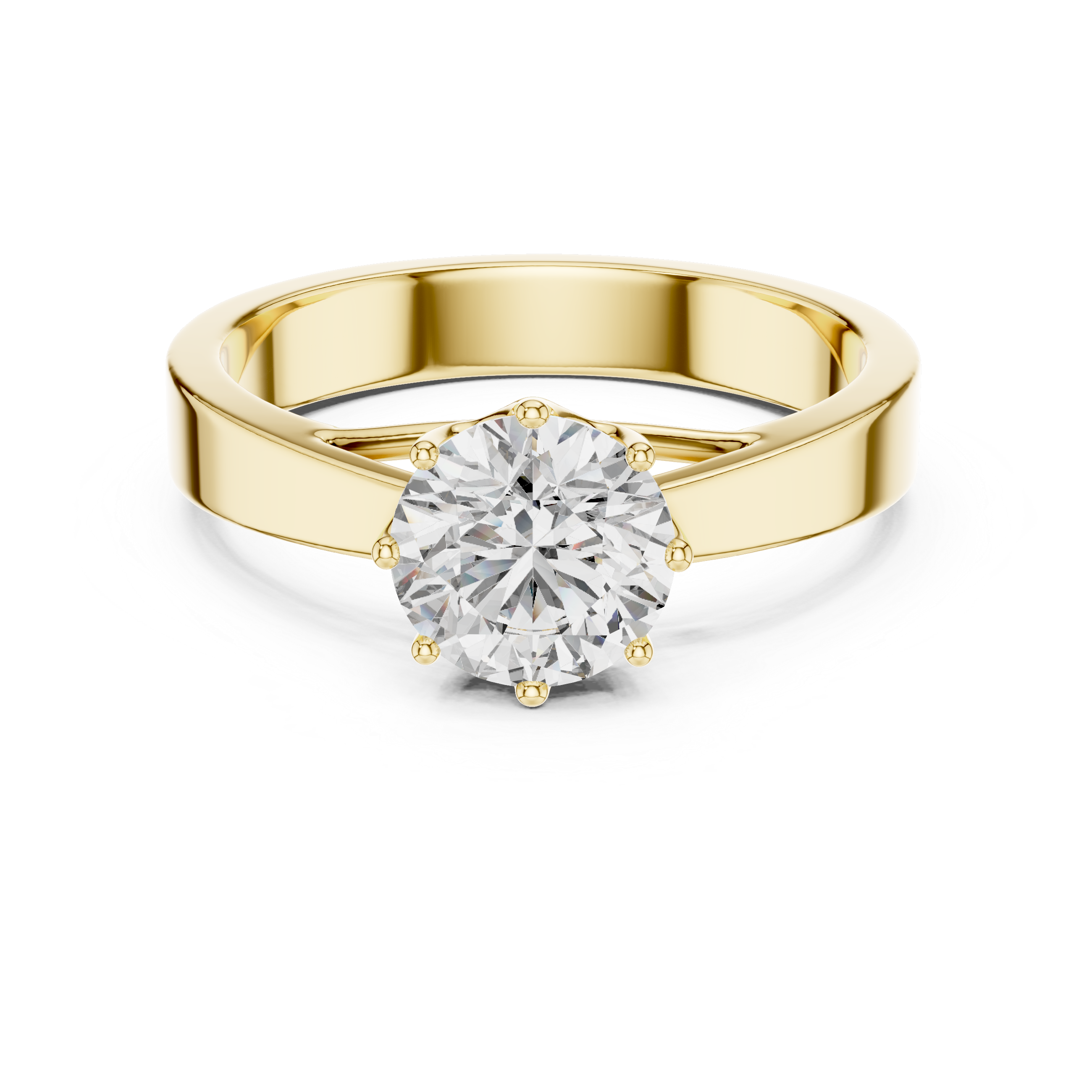 Classic 8 Prong Solitaire Diamond Engagement Ring
