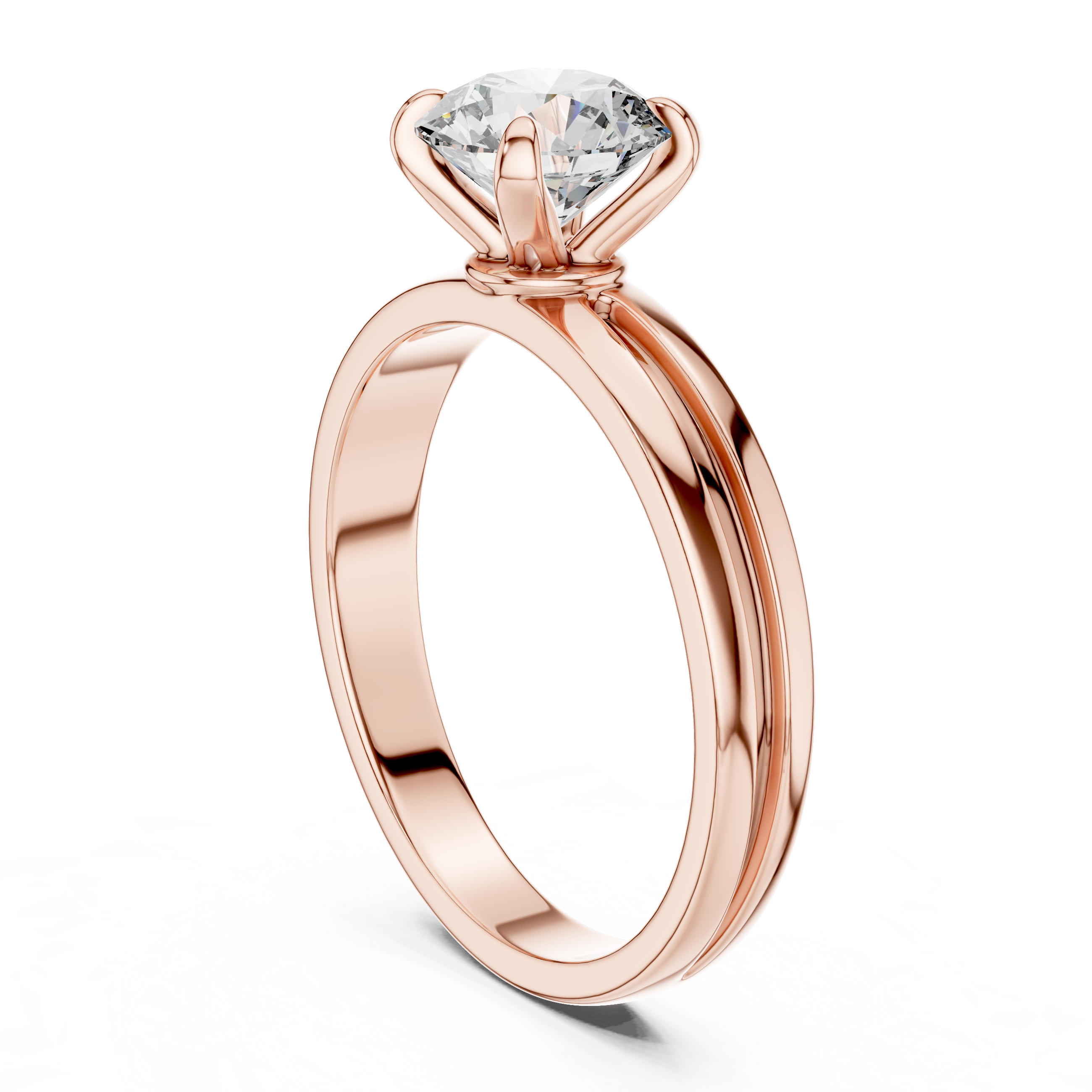 Round Solitaire Lab Grown Diamond Engagement Ring