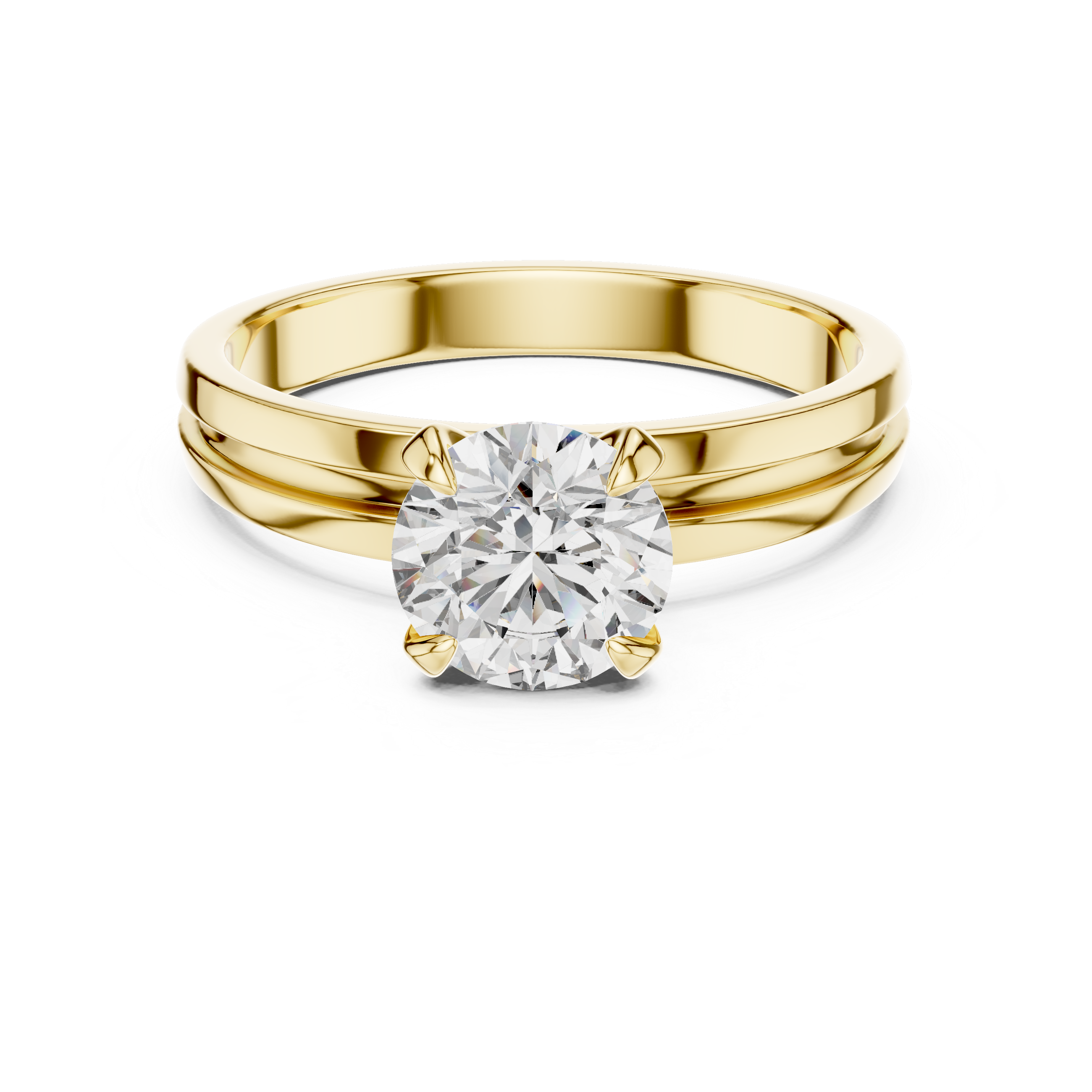 Round Solitaire Lab Grown Diamond Engagement Ring