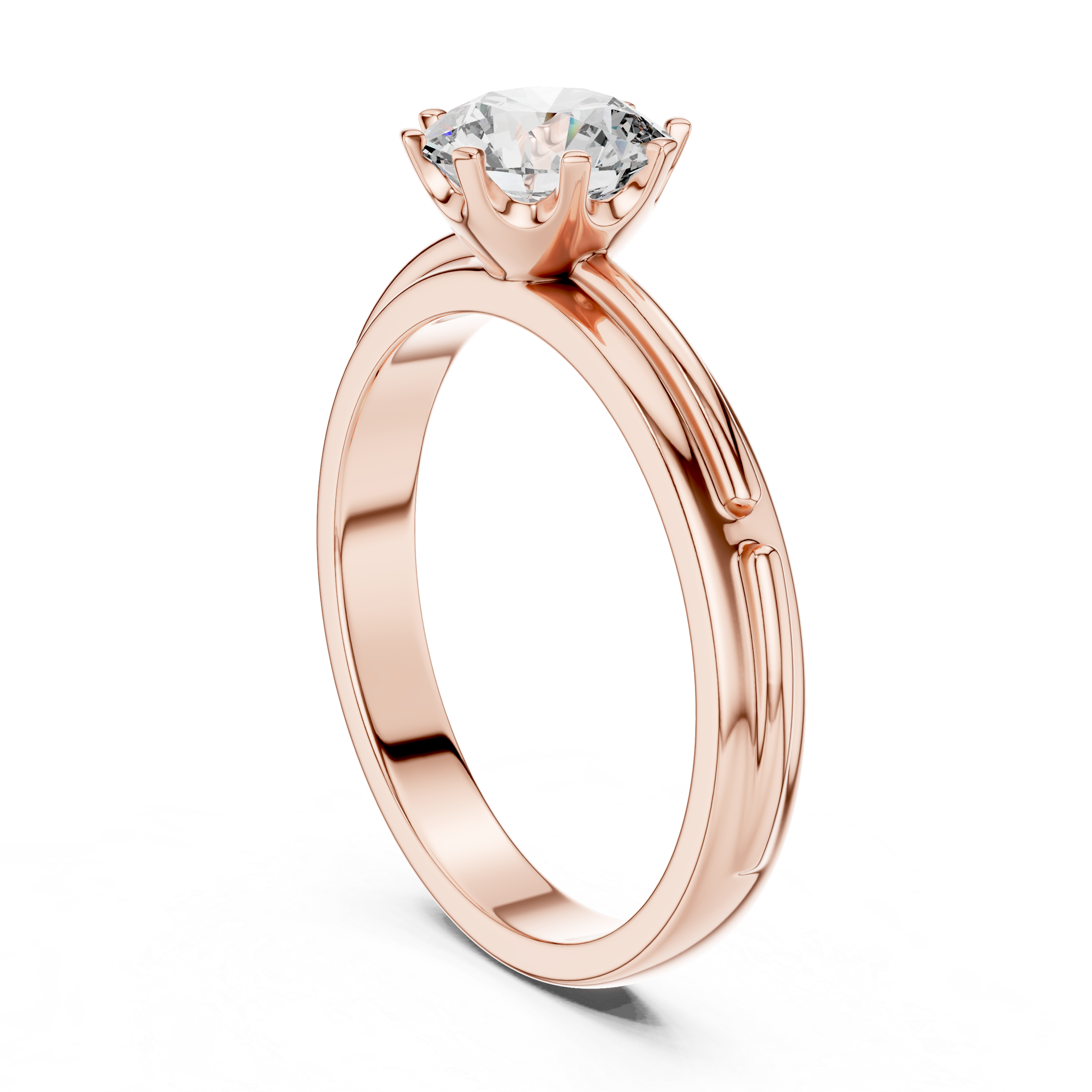 Round Cut Solitaire Lab Diamond Proposal Ring