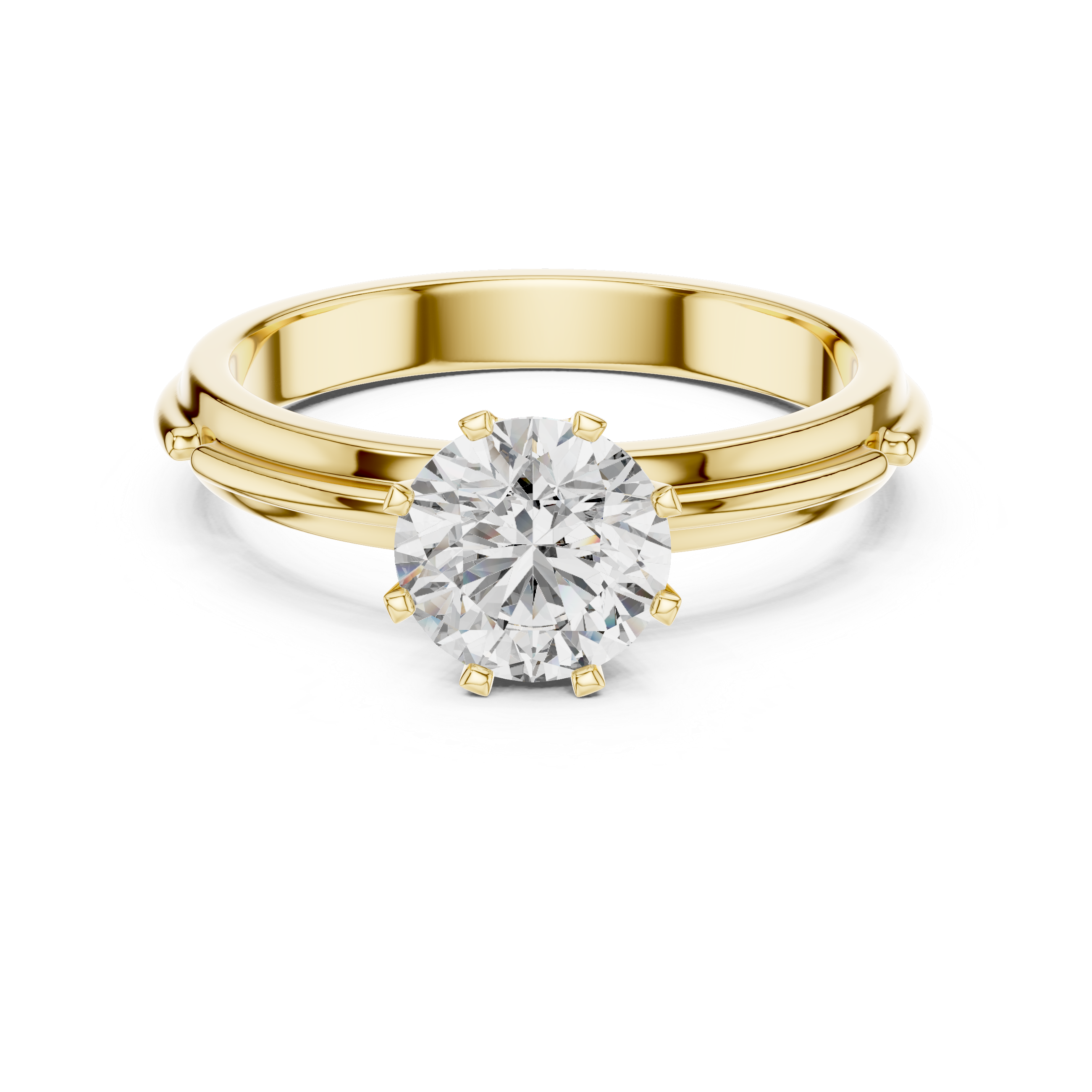 Round Cut Solitaire Lab Diamond Proposal Ring