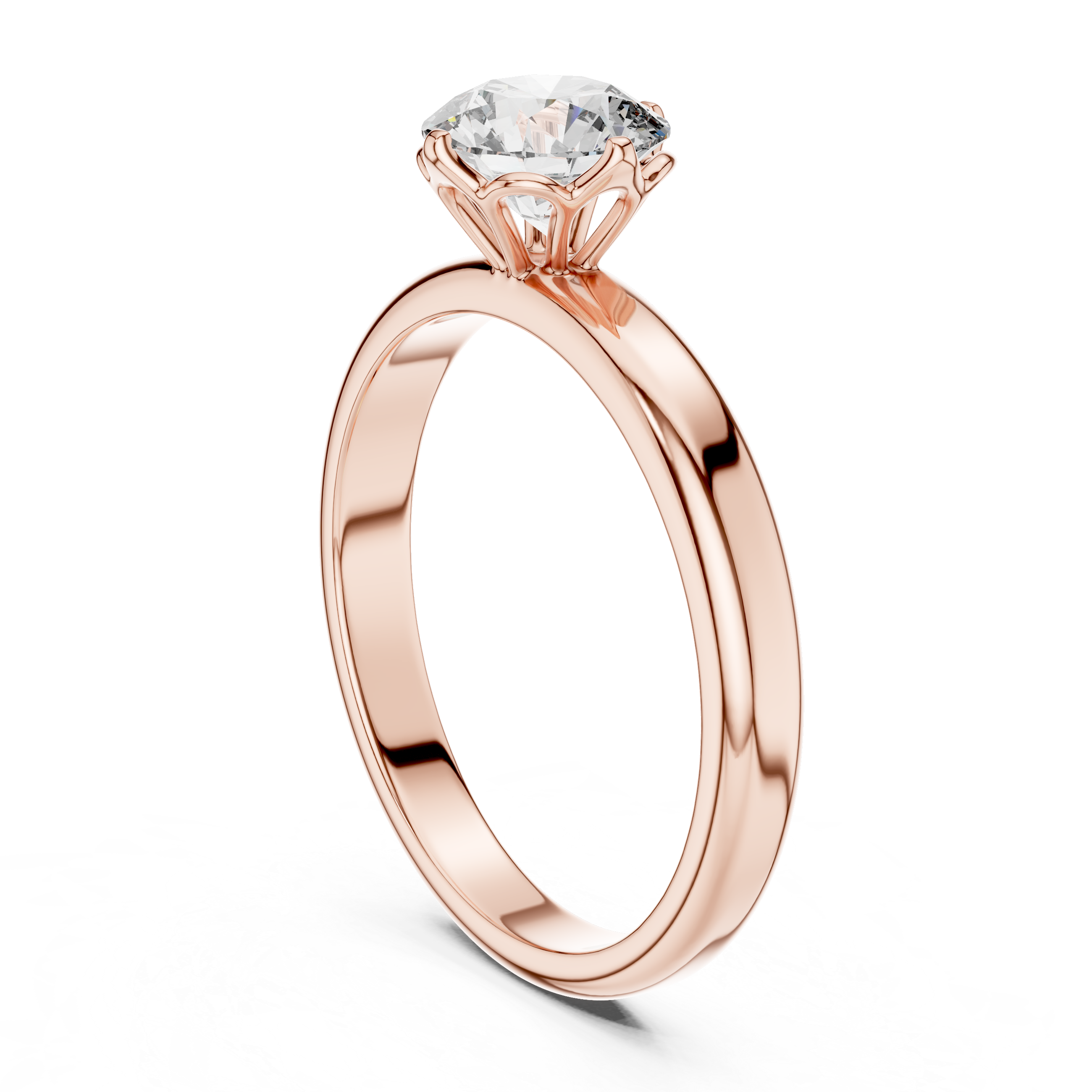 Classic Solitaire Round Cut Diamond Anniversary Ring