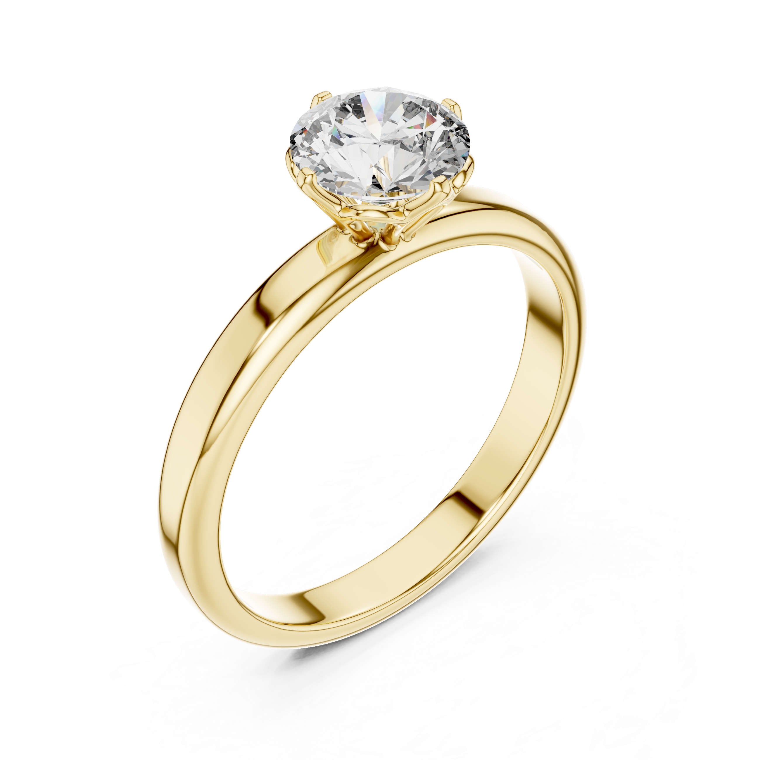Classic Solitaire Round Cut Diamond Anniversary Ring