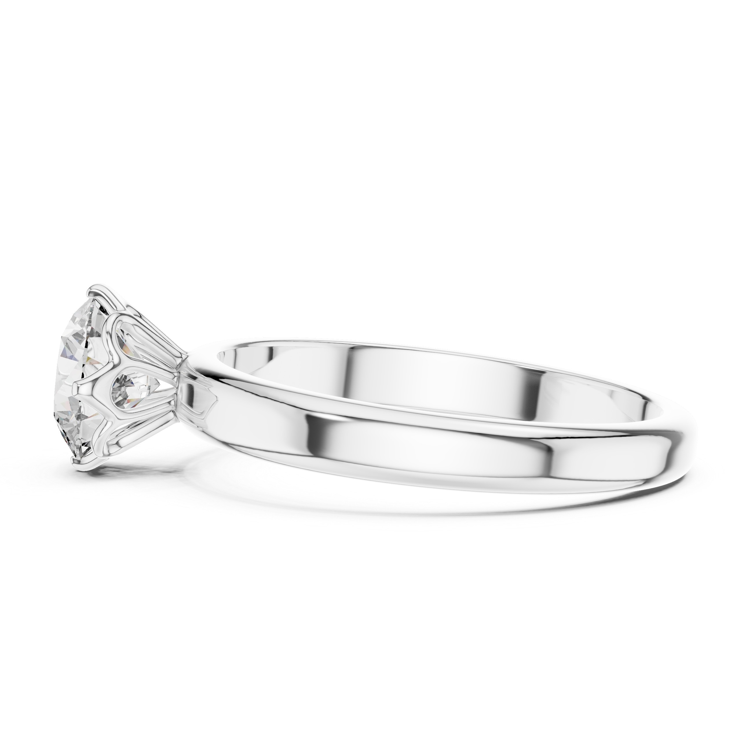 Classic Solitaire Round Cut Diamond Anniversary Ring