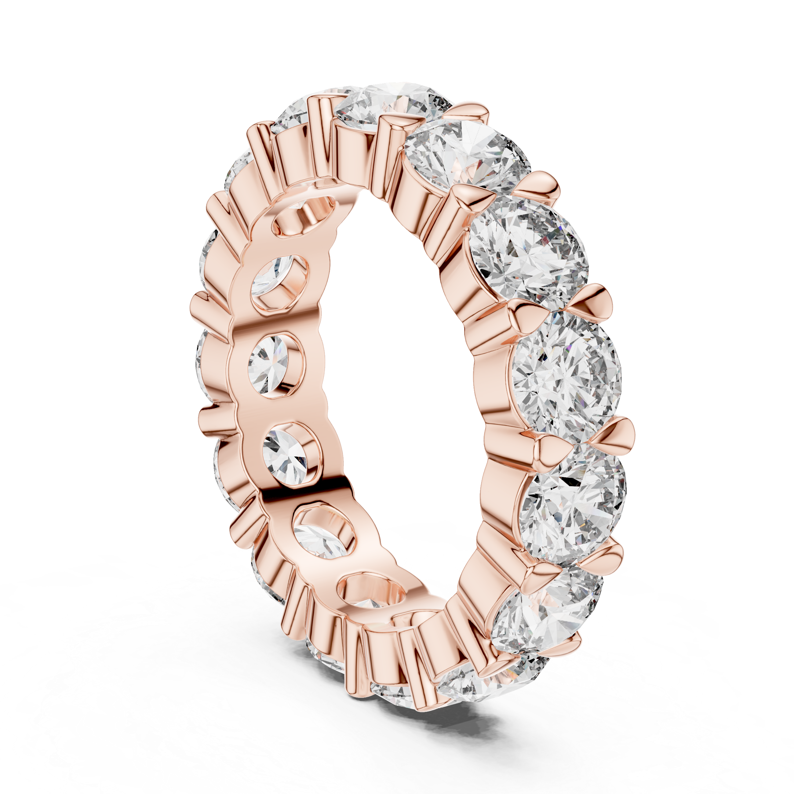 Full Circle Round Cut Diamond Eternity Wedding Band