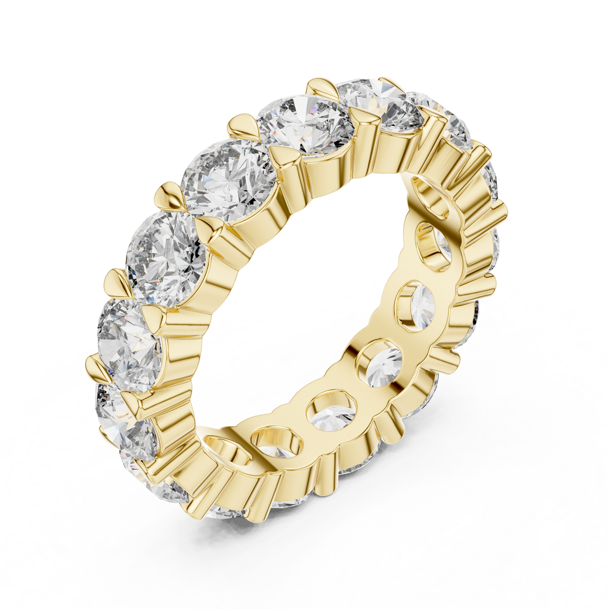 Full Circle Round Cut Diamond Eternity Wedding Band