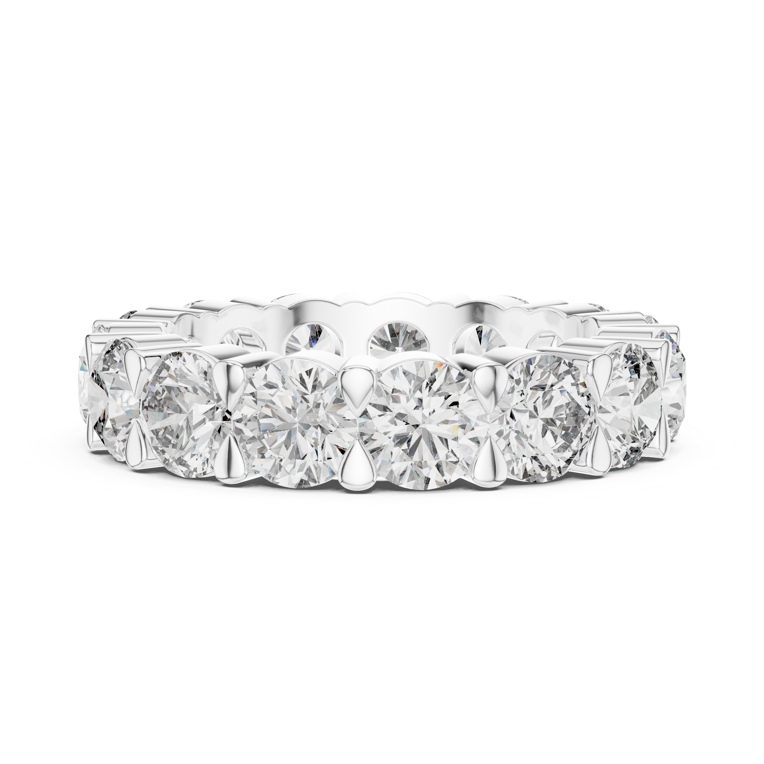 Full Circle Round Cut Diamond Eternity Wedding Band