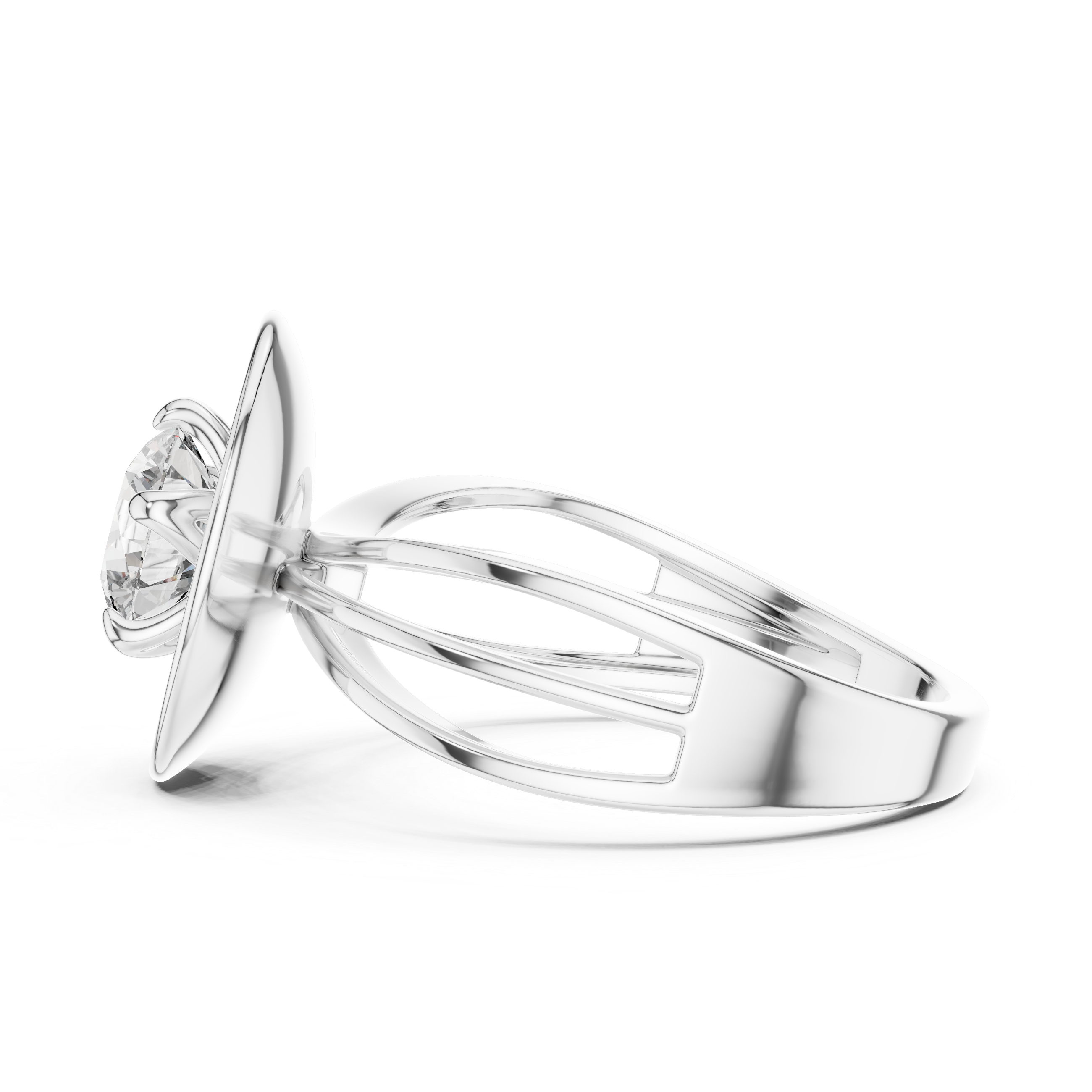 Brilliant Round Cut Solitaire Lab Grown Diamond Minimalist Ring