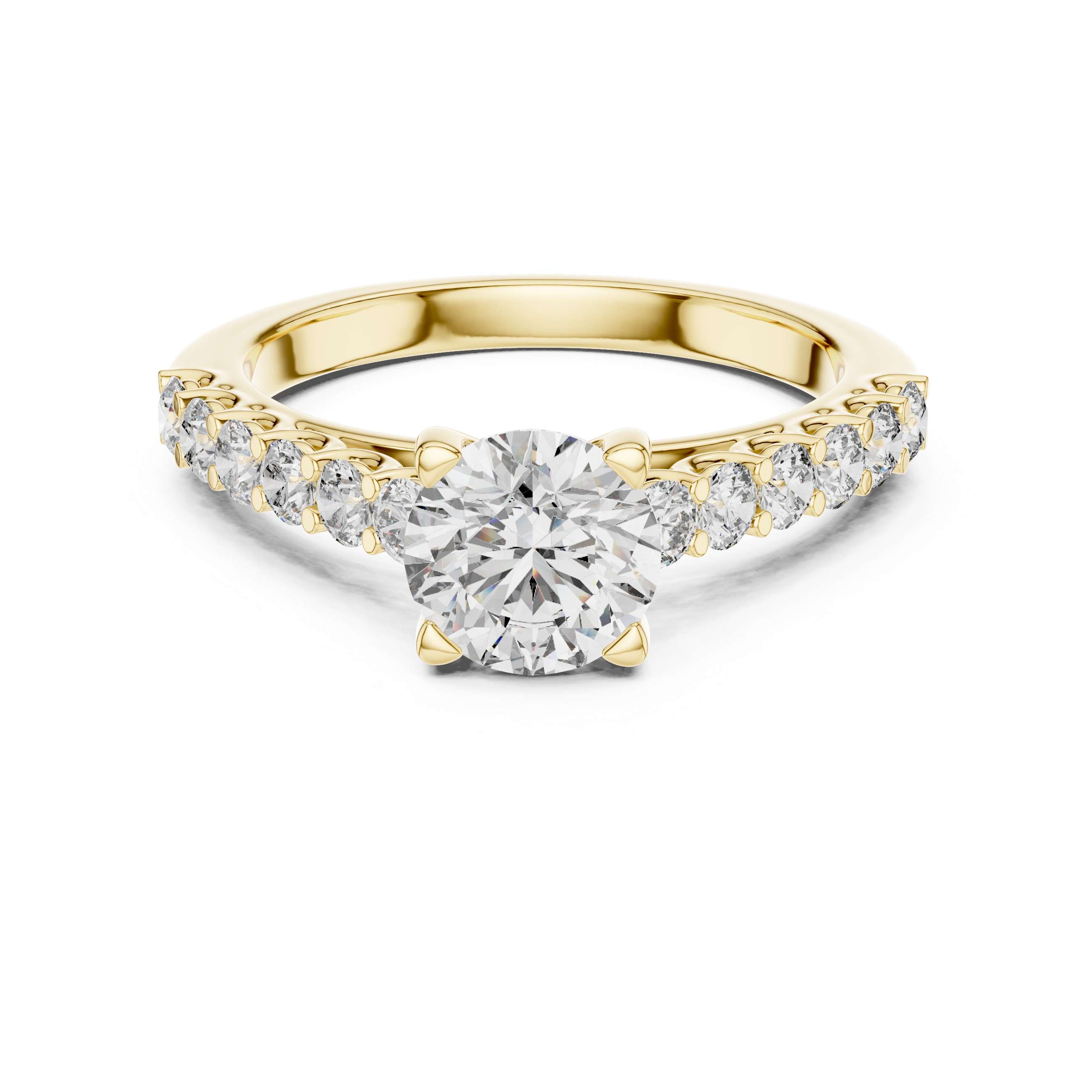 Four-Prong Round Cut Diamond Engagement Ring