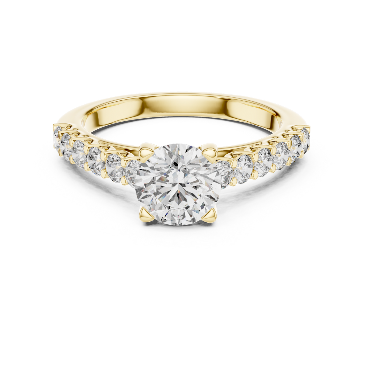 Four-Prong Round Cut Diamond Engagement Ring