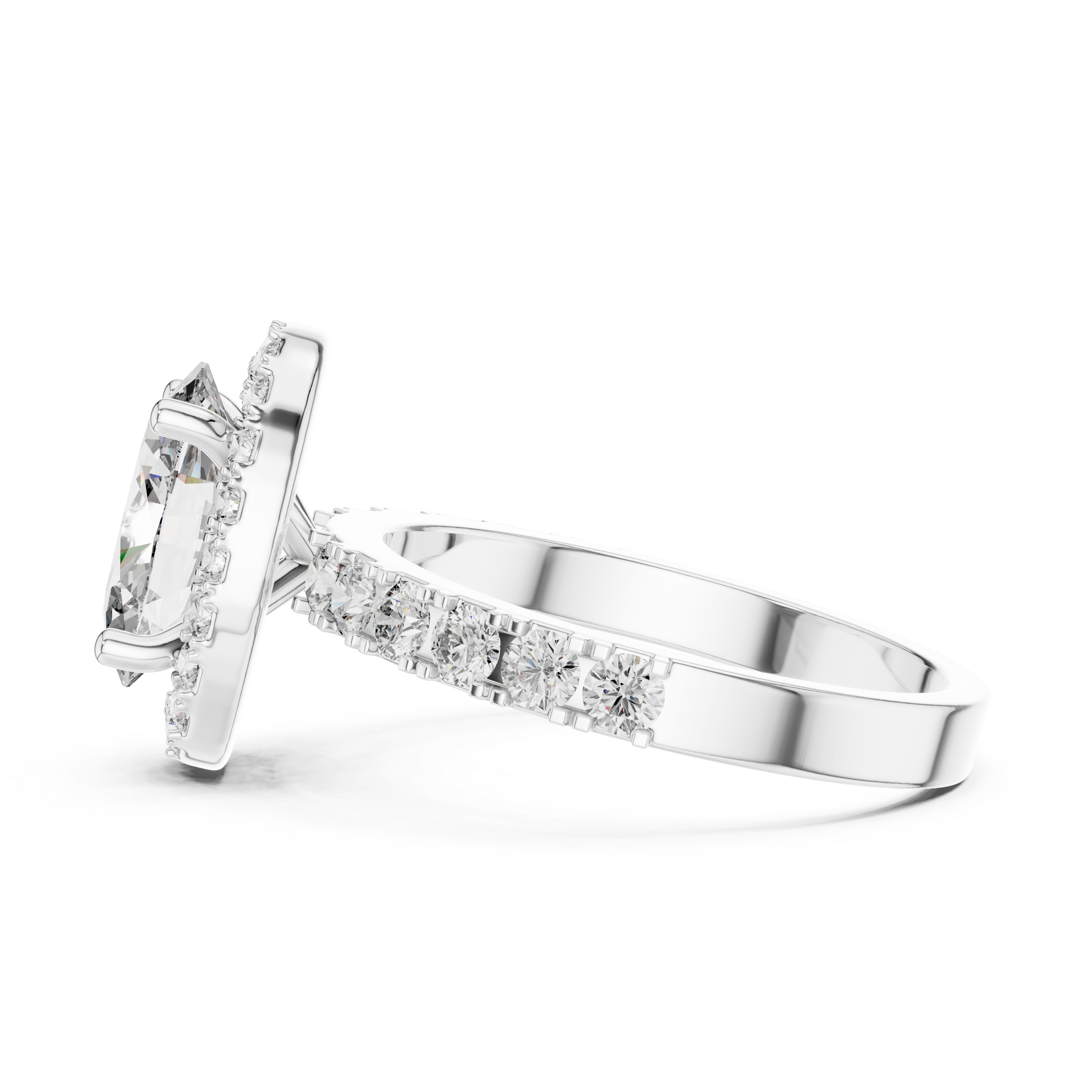 Oval Cut Diamond Halo Engagement Ring