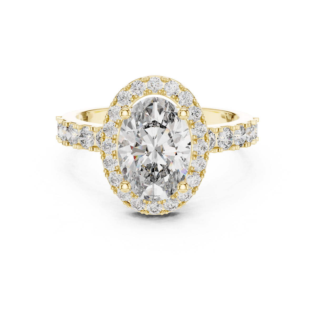 Oval Cut Diamond Halo Engagement Ring
