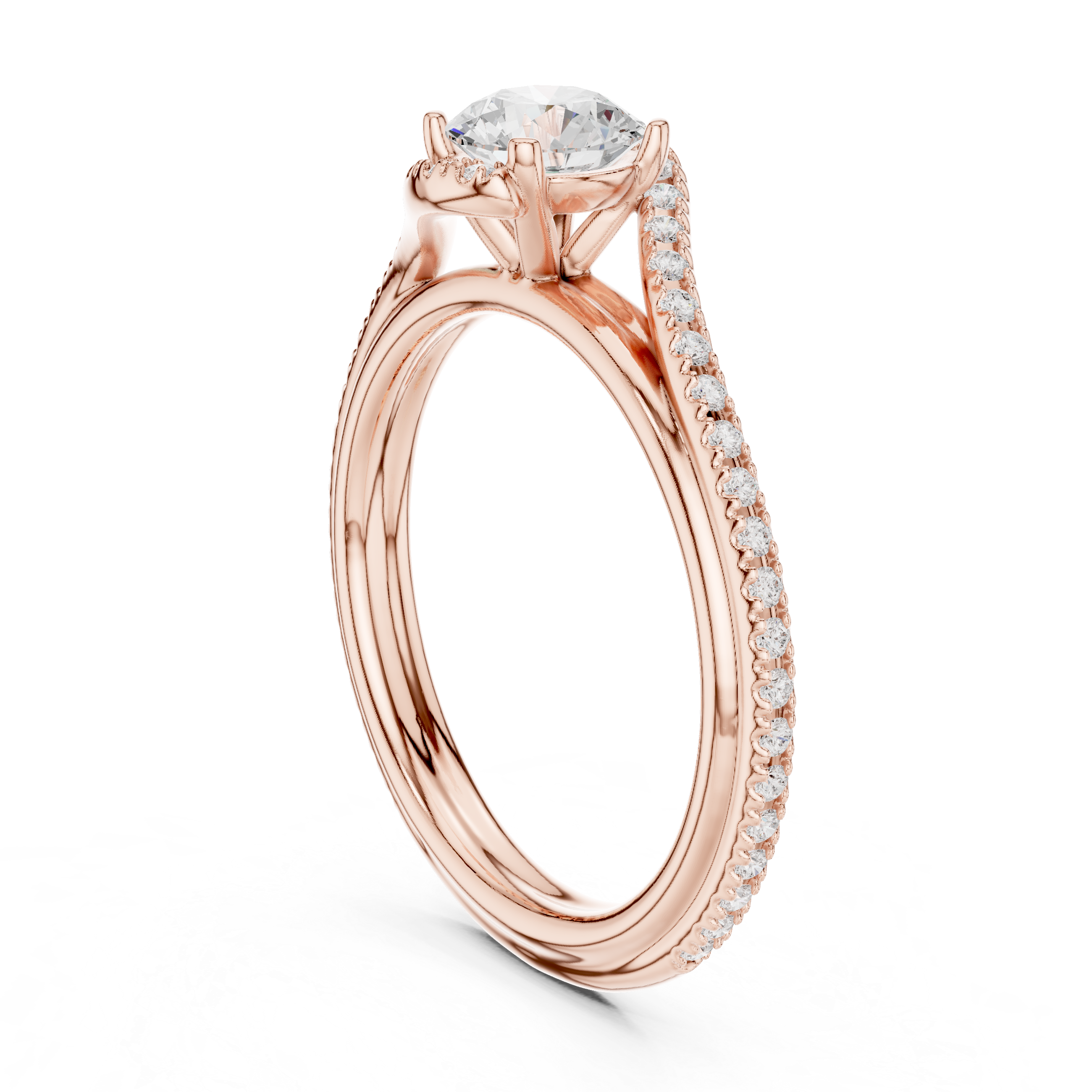 Round Brilliant Bypass Anniversary Ring
