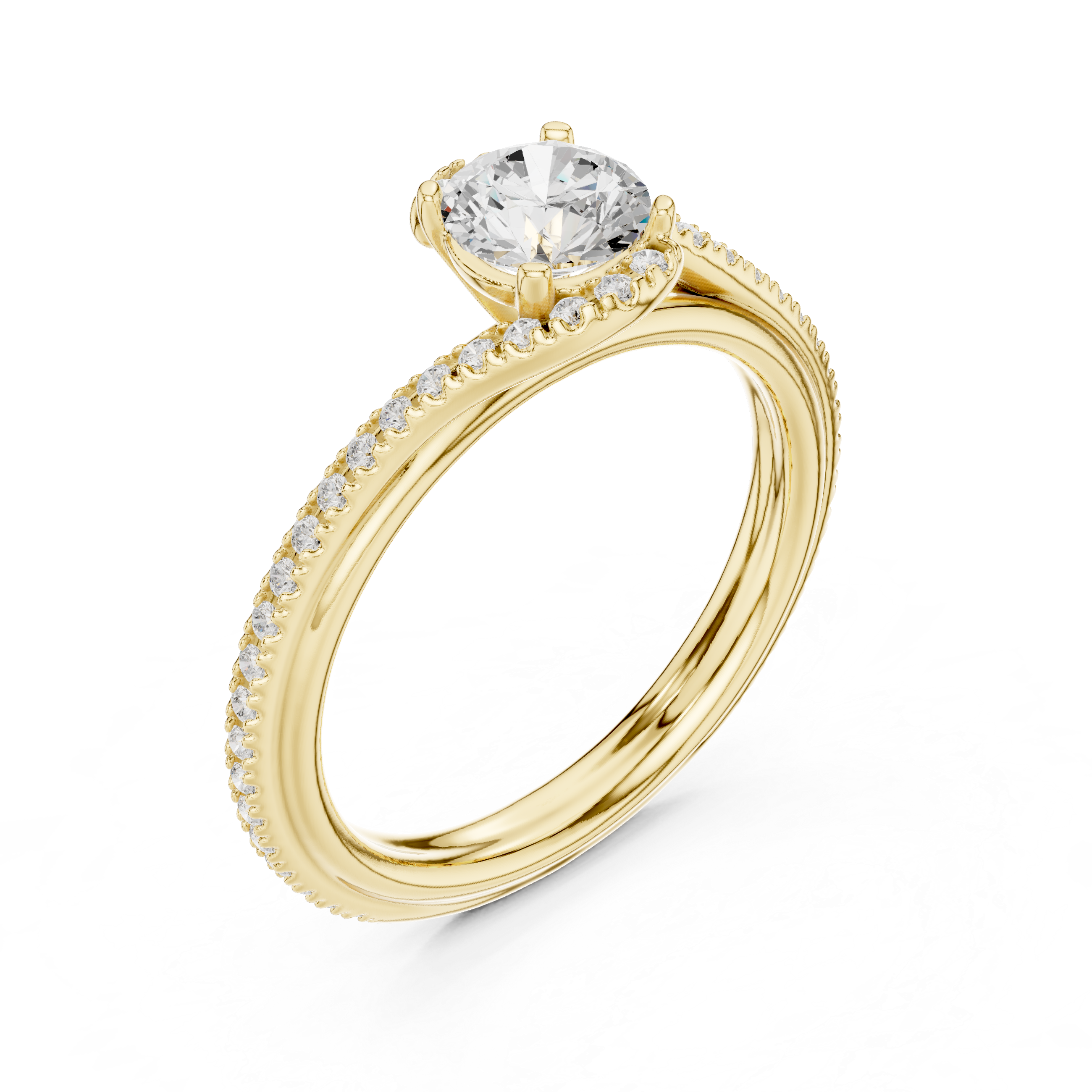 Round Brilliant Bypass Anniversary Ring