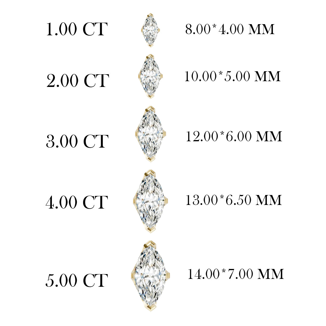 Marquise and Round Diamond Two-Stone Stud Earrings