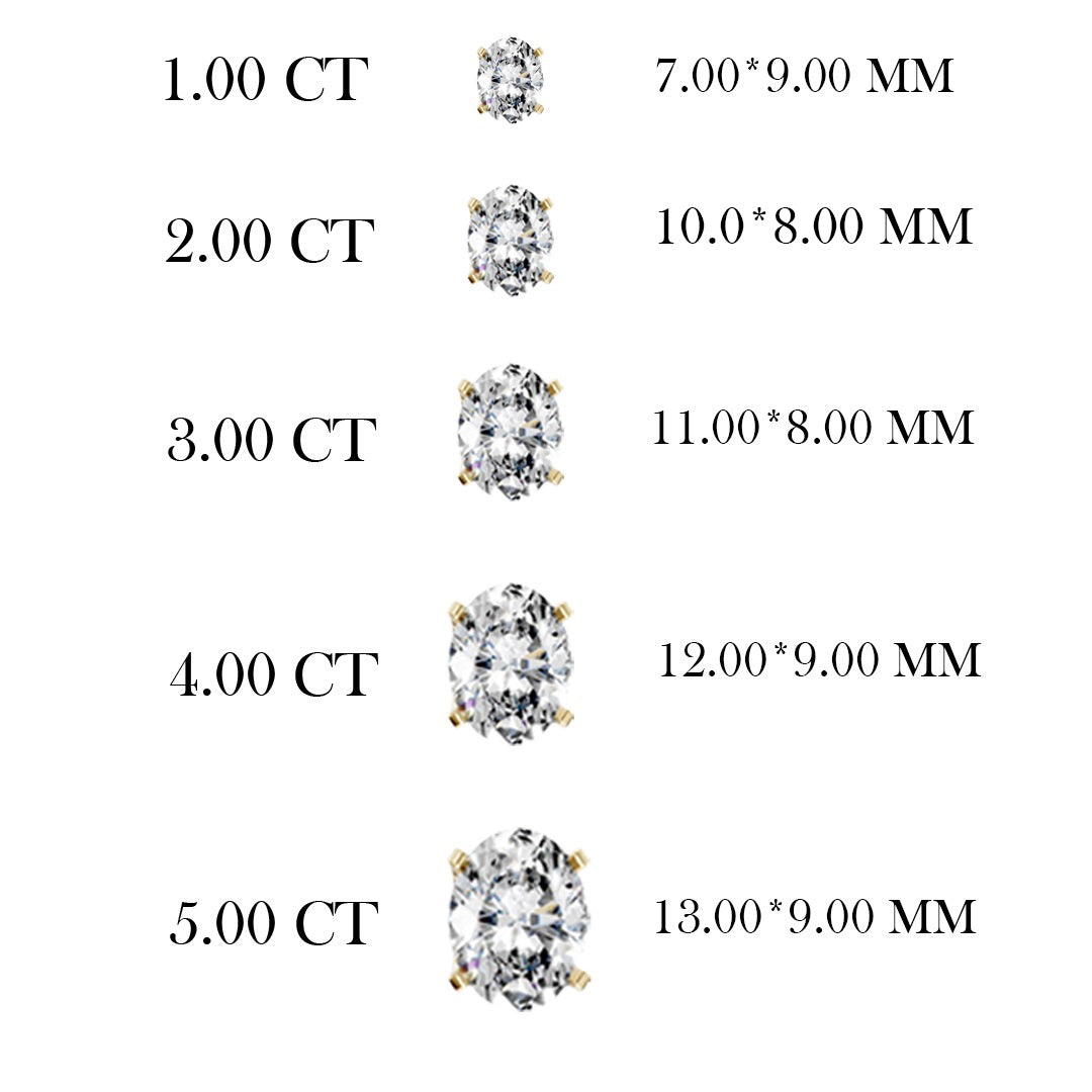 Oval Cut Diamond Stud Earrings