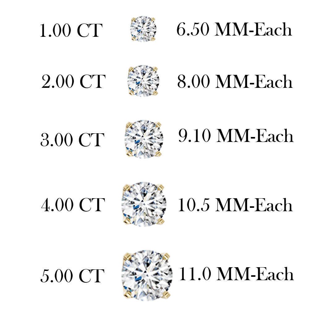 Round Cut Diamond Stud Earrings