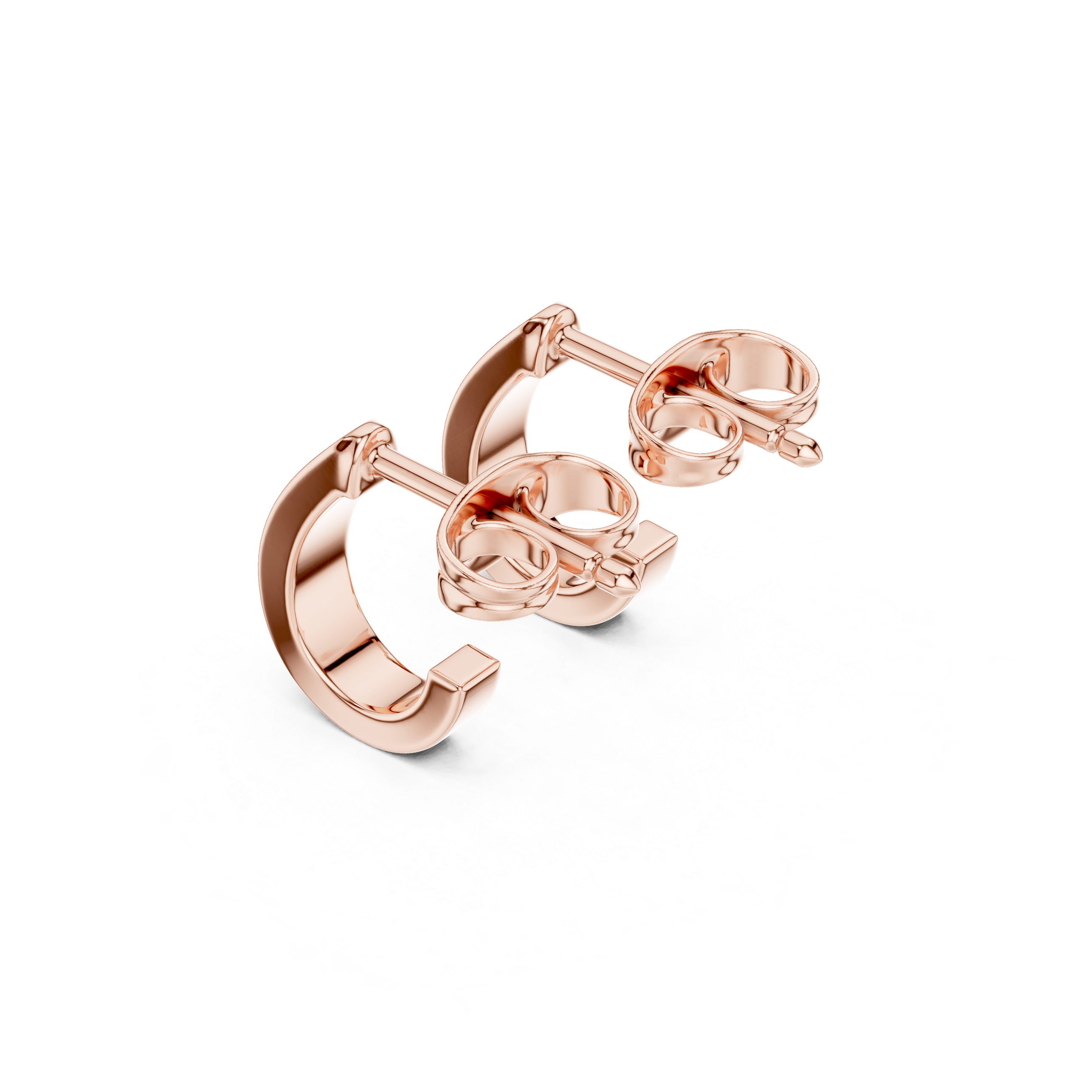 Five-Stone Round Cut Graduated Diamond Hoops Earring