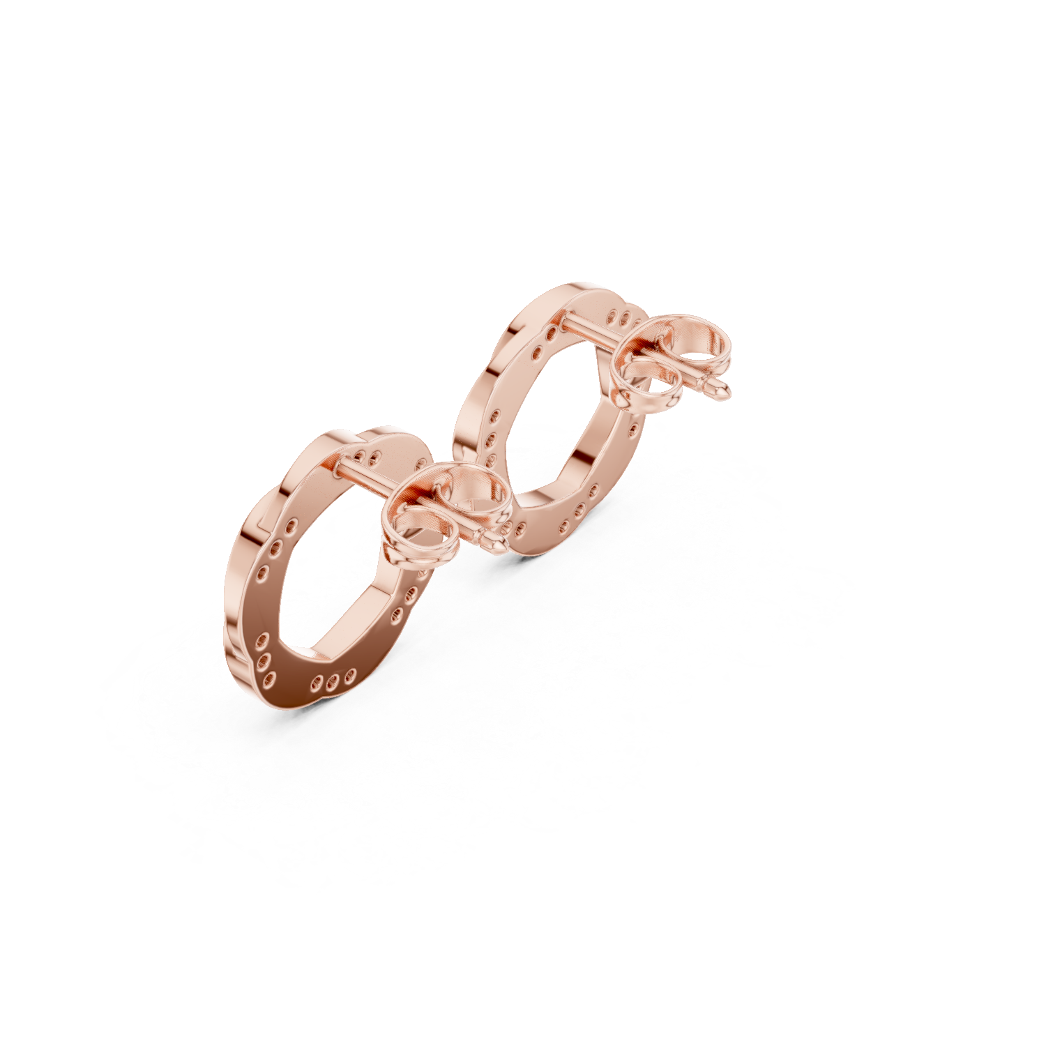 Round Cut Twisted Circle Diamond Earring