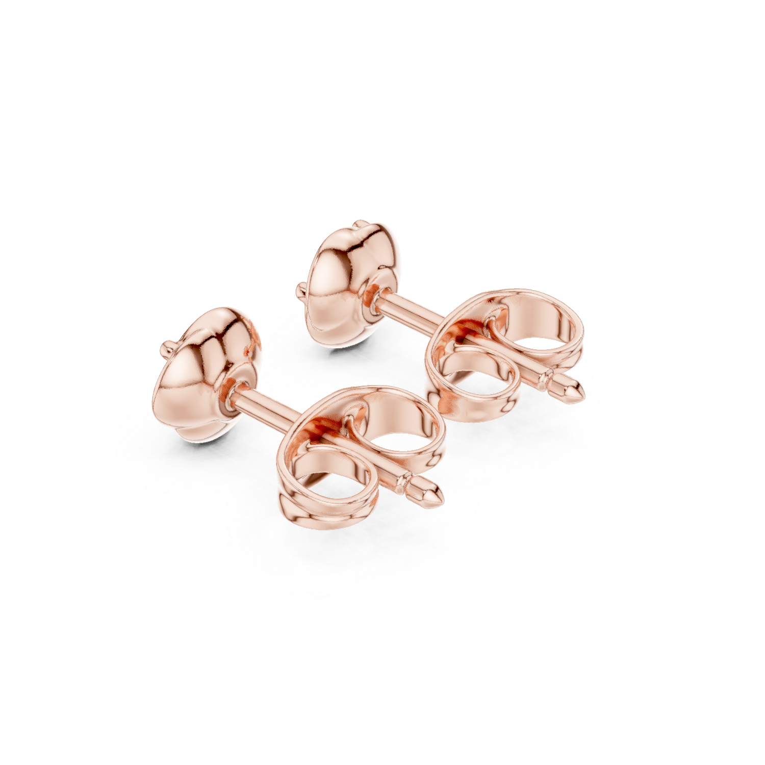 Round Cut Swirl Setting Diamond Studs