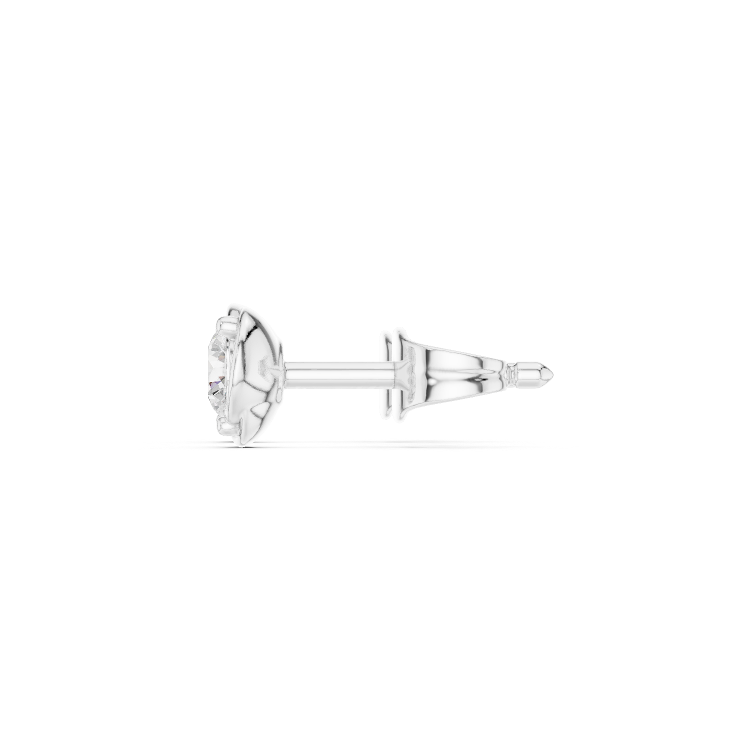 Round Cut Swirl Setting Diamond Studs