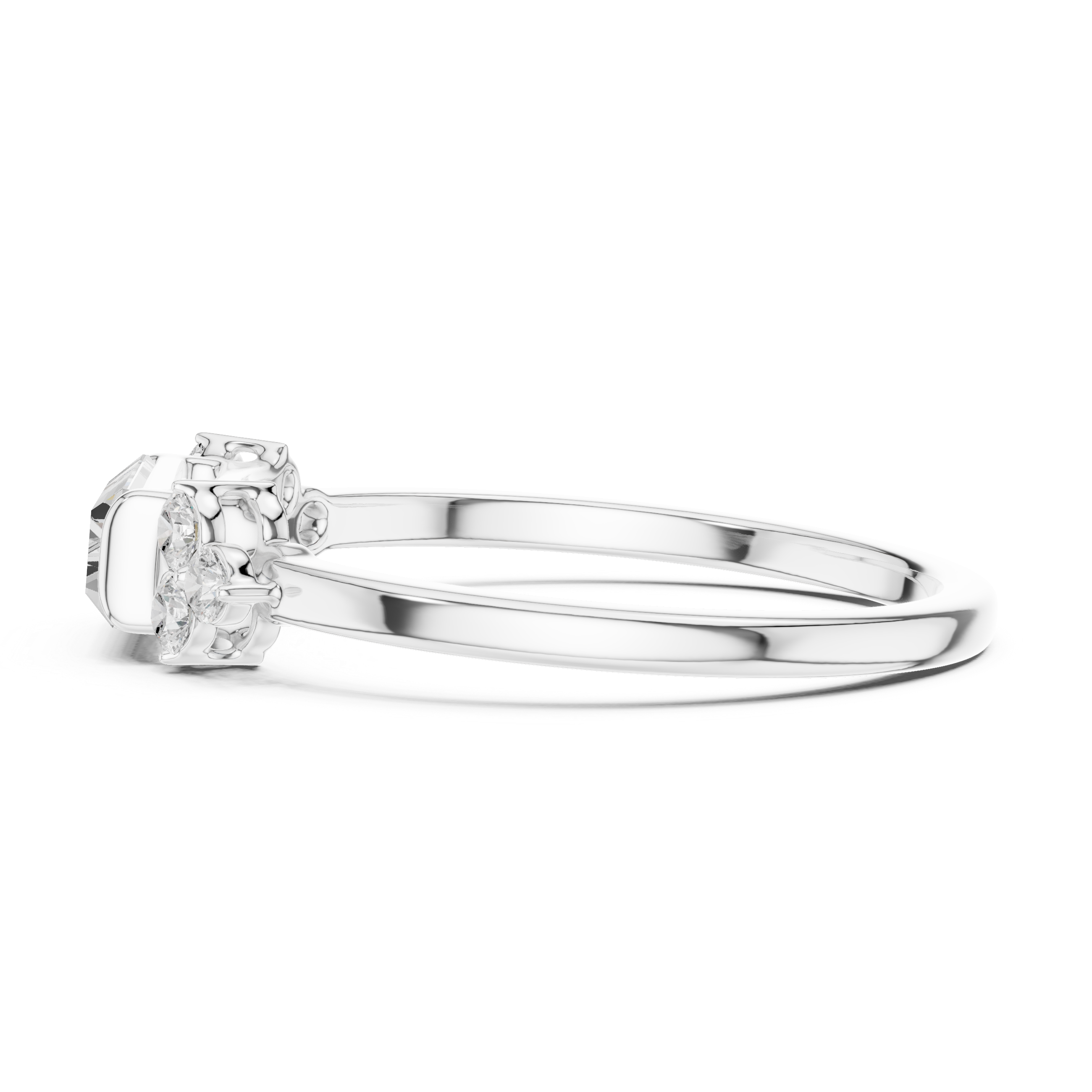 East-West Baguette And Round Cut Diamond Statement Ring