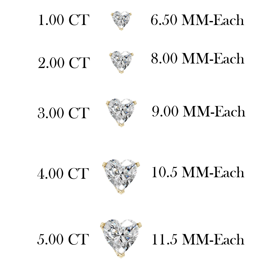 Heart Brilliant Cut Diamond Stud Earrings