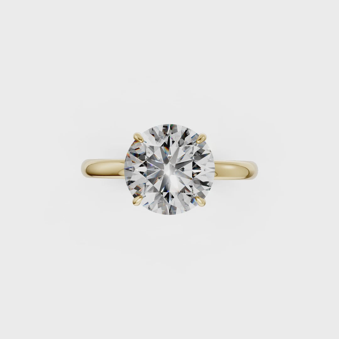 Round Diamond Hidden Halo Ring