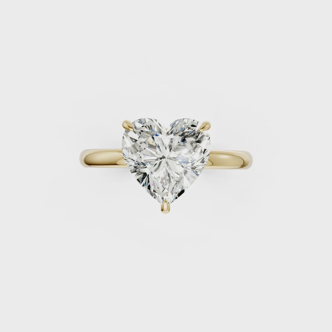 Heart Solitaire Engagement Ring