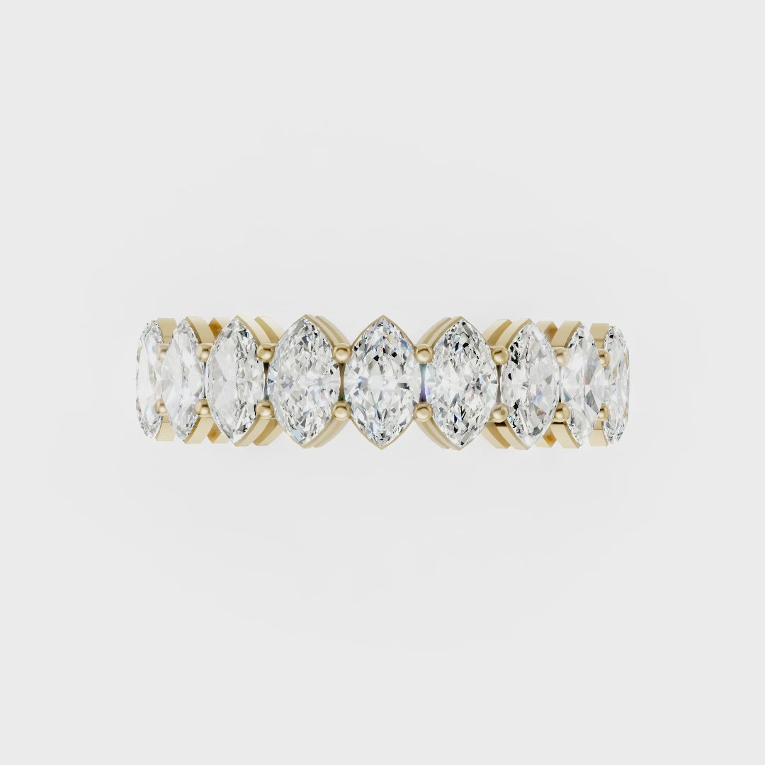 Marquise Diamond Half Eternity Band