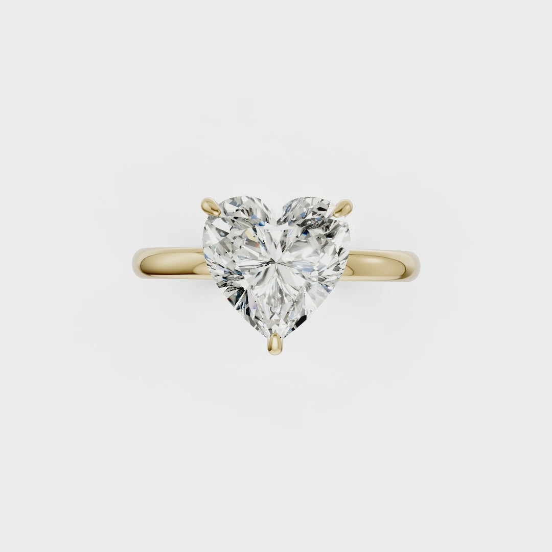 Heart Diamond Hidden Halo Ring