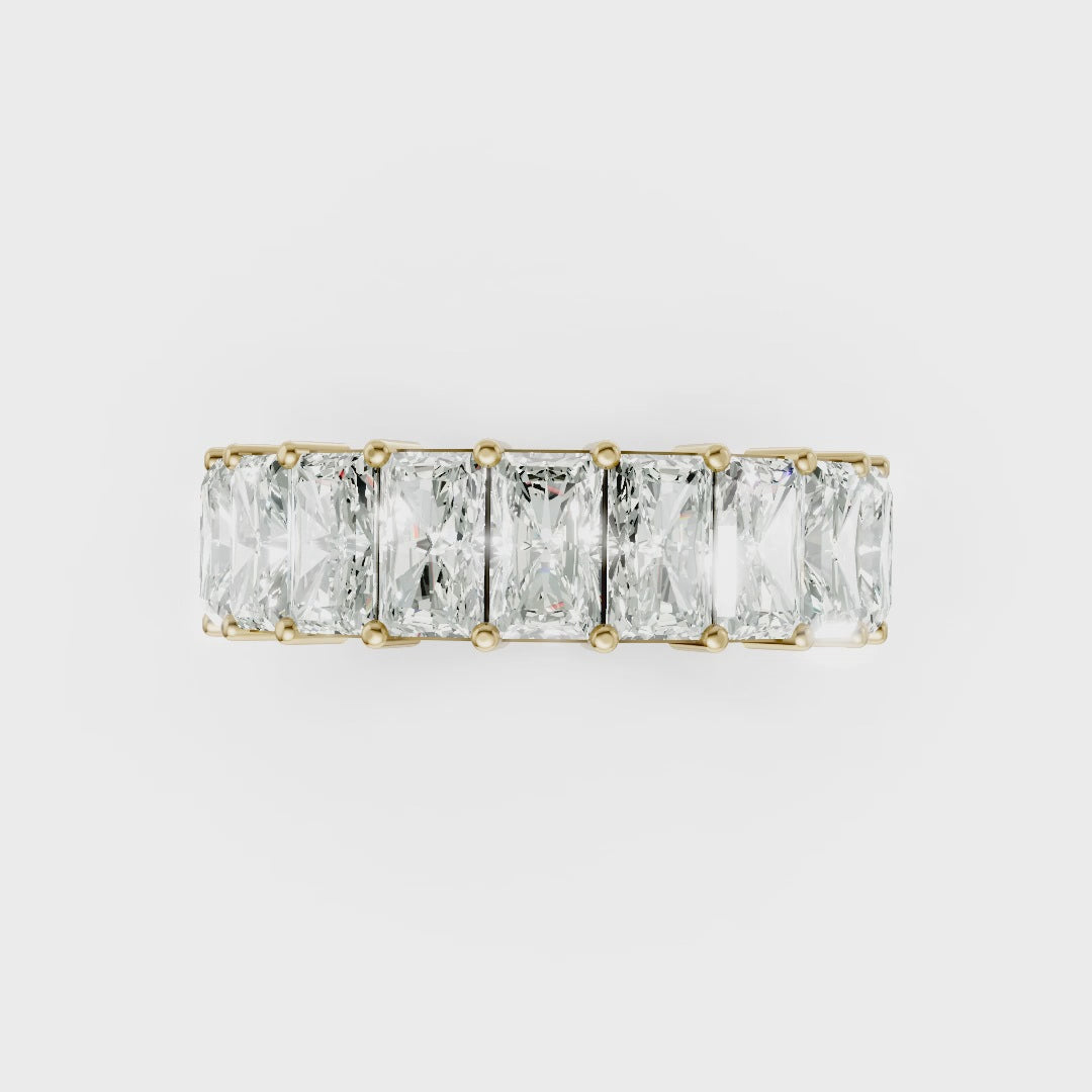 Radiant Cut Diamond Eternity Band